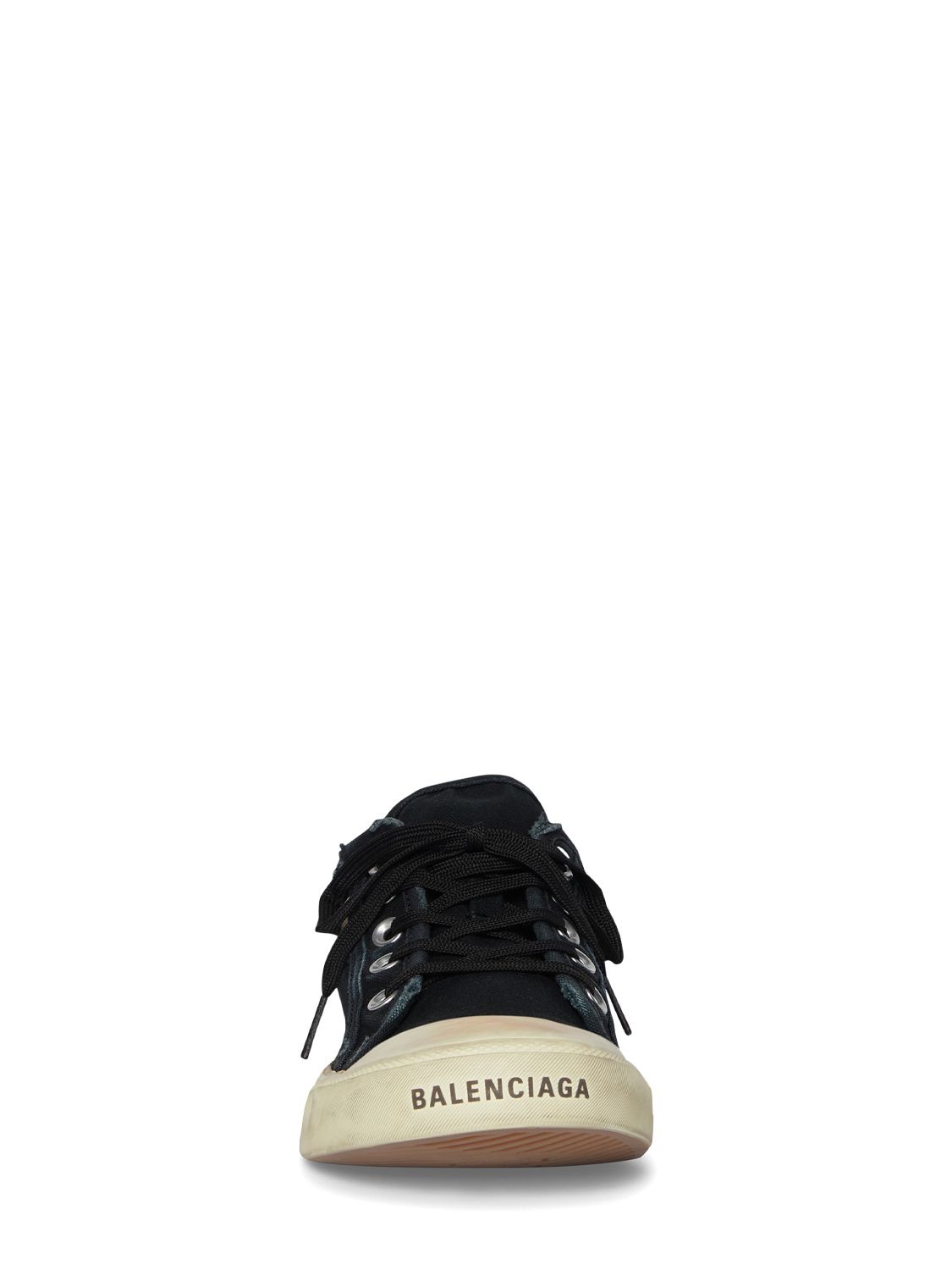 Shop Balenciaga 20mm Paris Cotton Mule Sneakers In Black