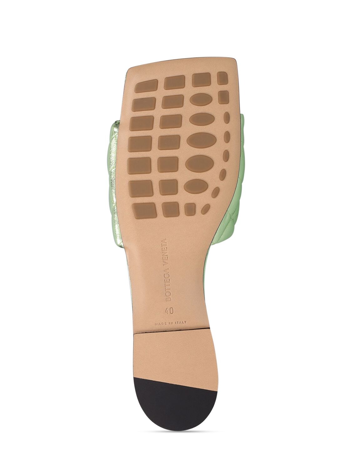 Shop Bottega Veneta 10mm Leather Slide Sandals In Pistachio
