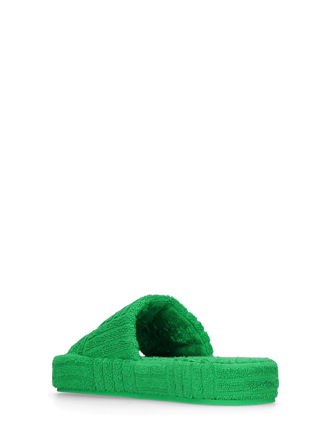 Shop Bottega Veneta 35mm Resort Terrycloth Slides In Grass