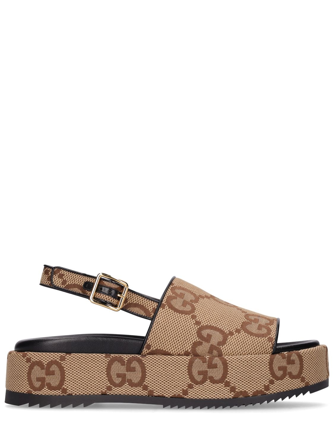 GUCCI 60mm Angelina Gg Canvas Wedges