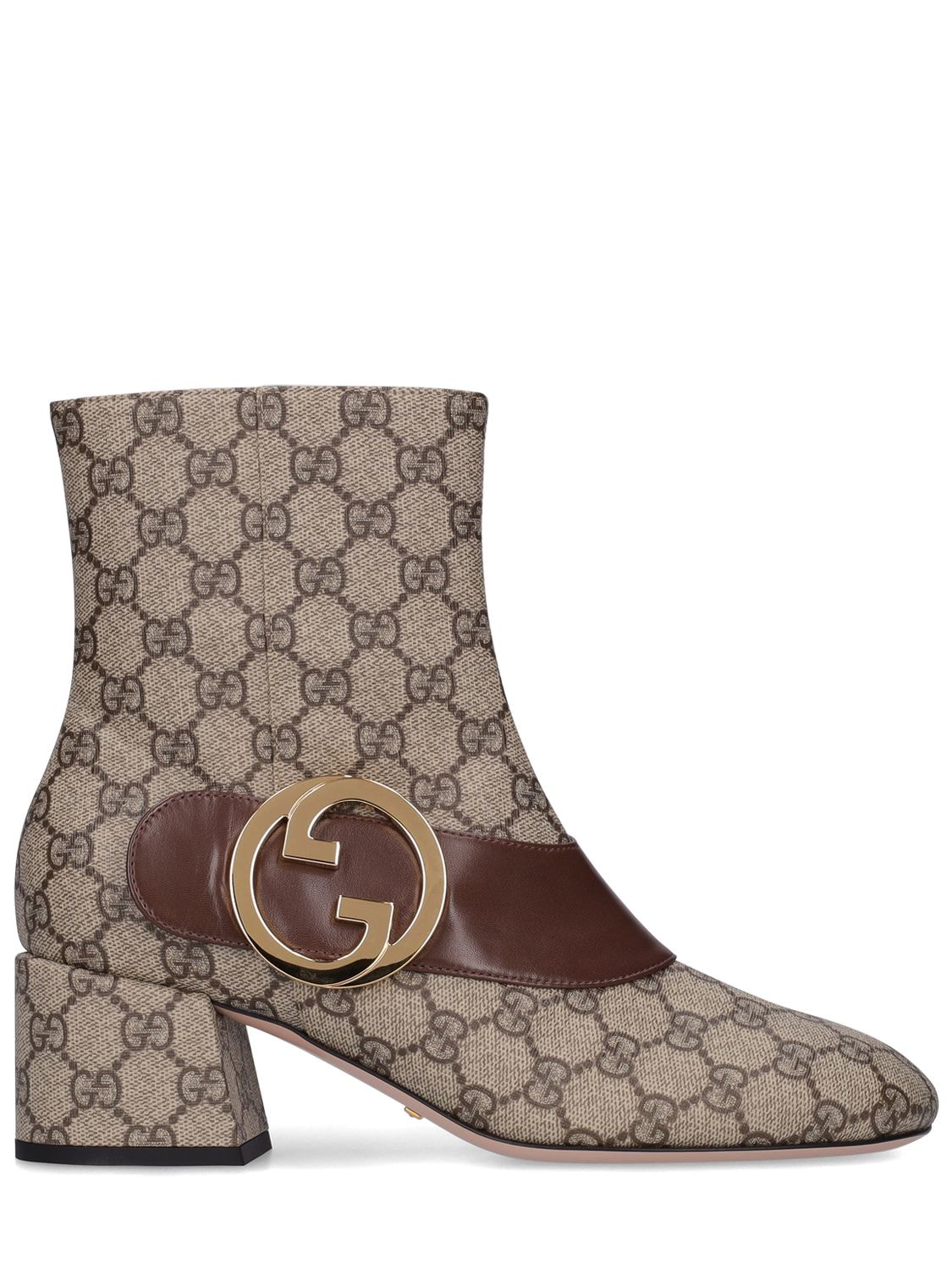 GUCCI 55MM BLONDIE GG CANVAS ANKLE BOOTS