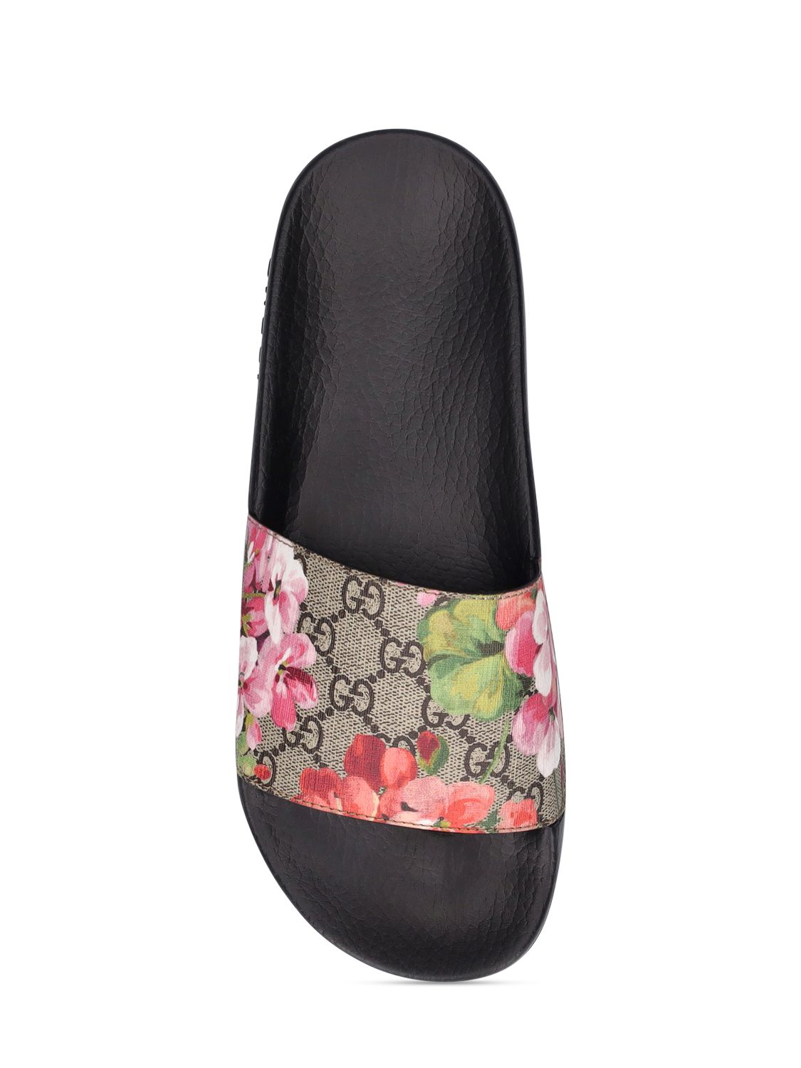 Gucci Multicolor Floral Gg Supreme Slides In Black | ModeSens