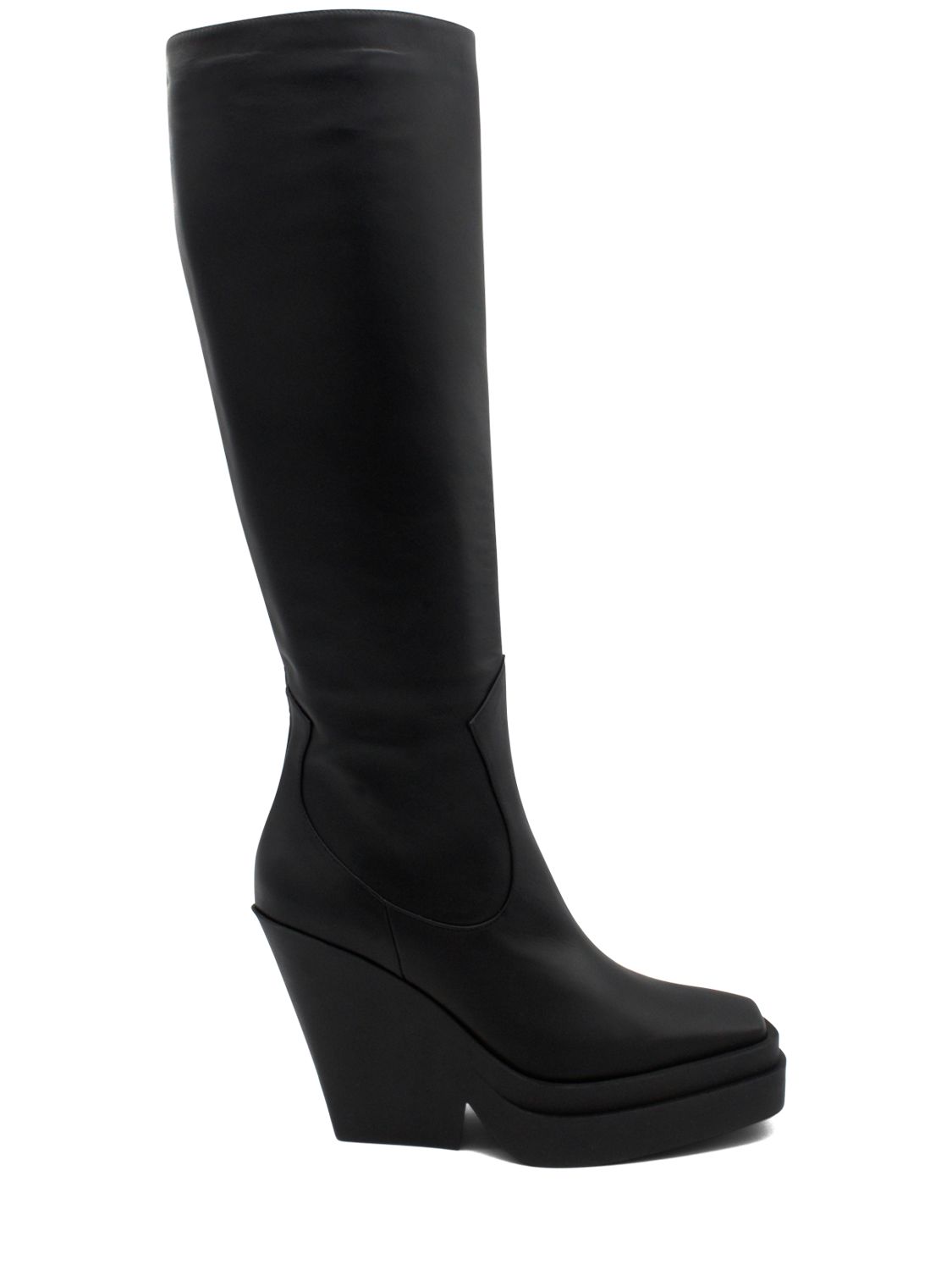 Gia Borghini Stiefel Texan Aus Schwarzem Leder In Black