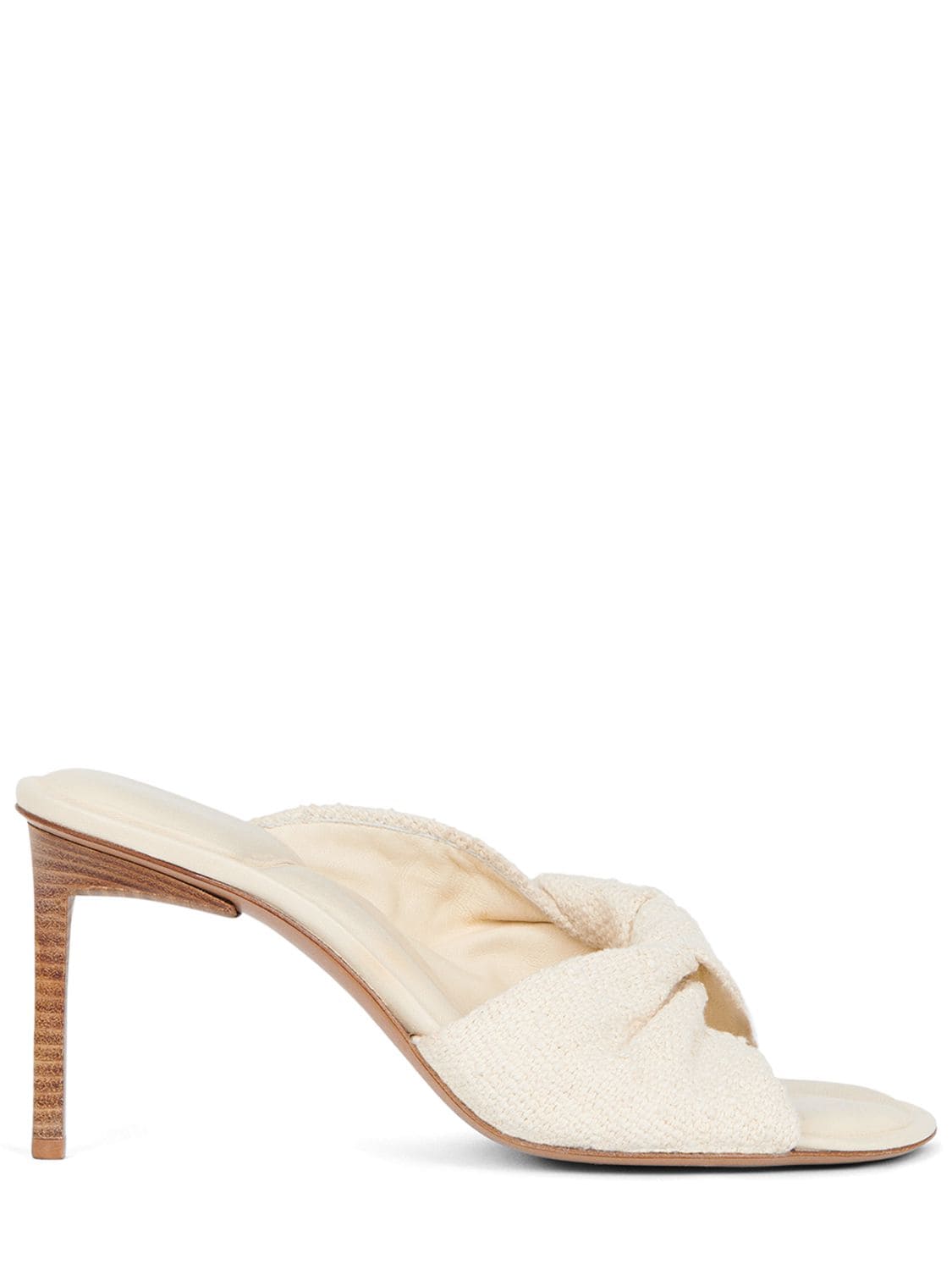 Jacquemus Les Mules Bagnu Twisted Cotton Sandals In Off White | ModeSens