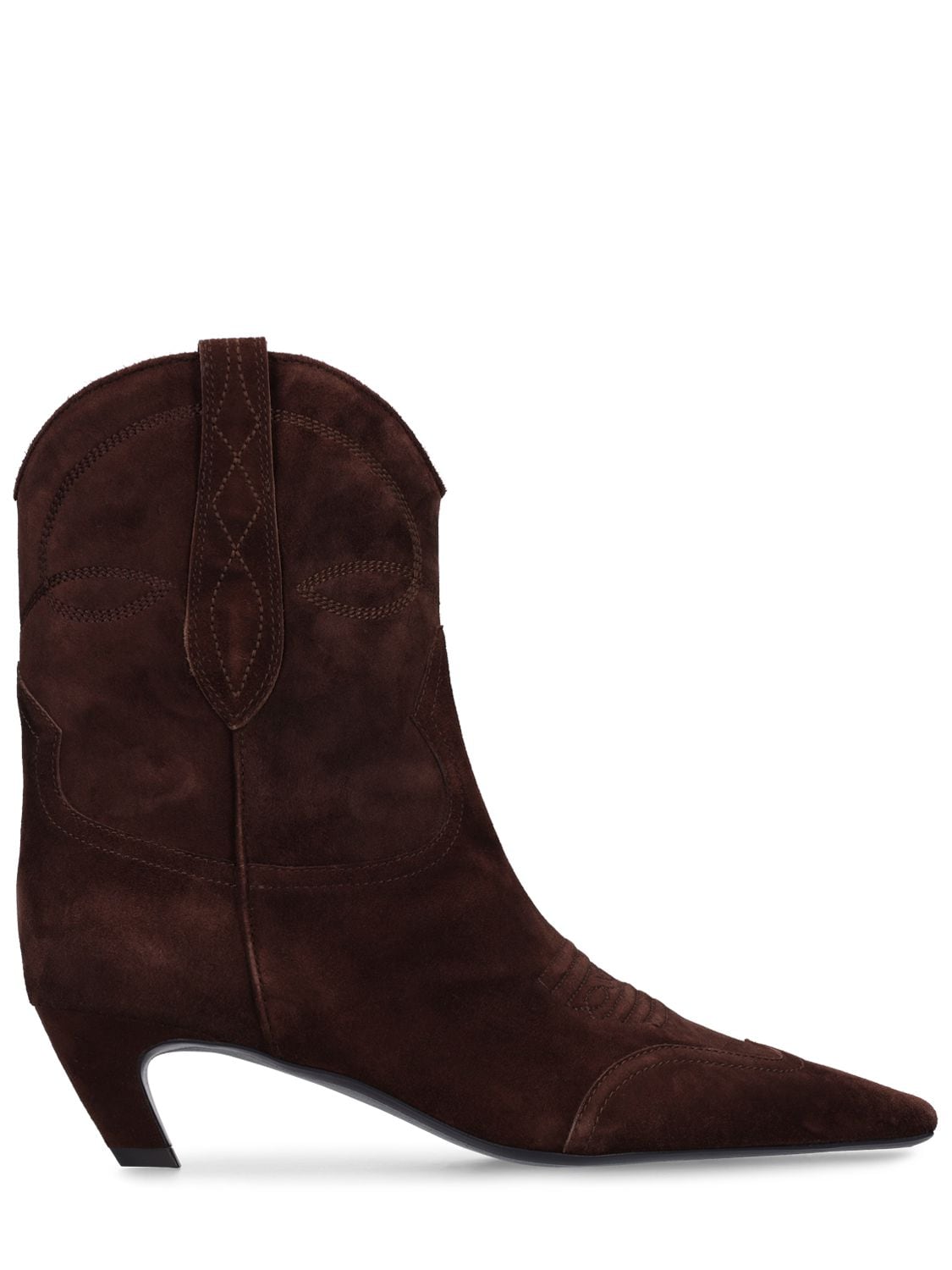 KHAITE 45MM DALLAS SUEDE ANKLE BOOTS