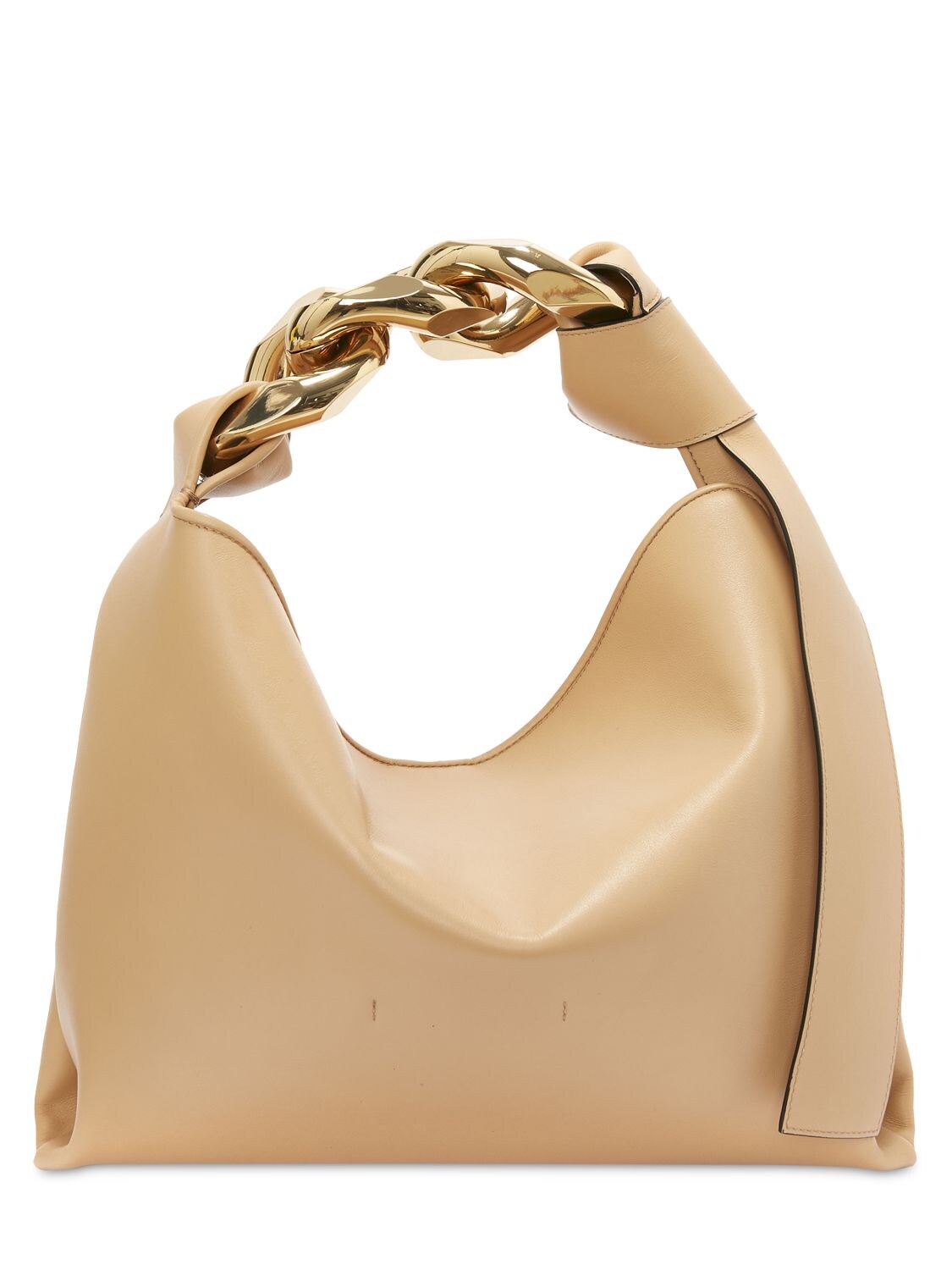 Small Chain Leather Top Handle Bag