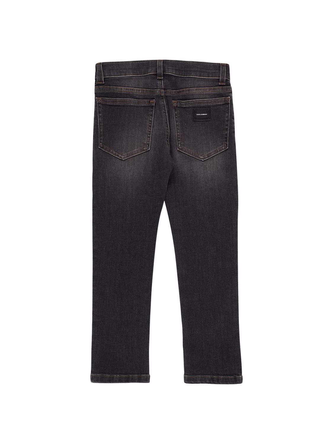 Dolce & Gabbana Stonewashed Cotton Denim Jeans In Grey
