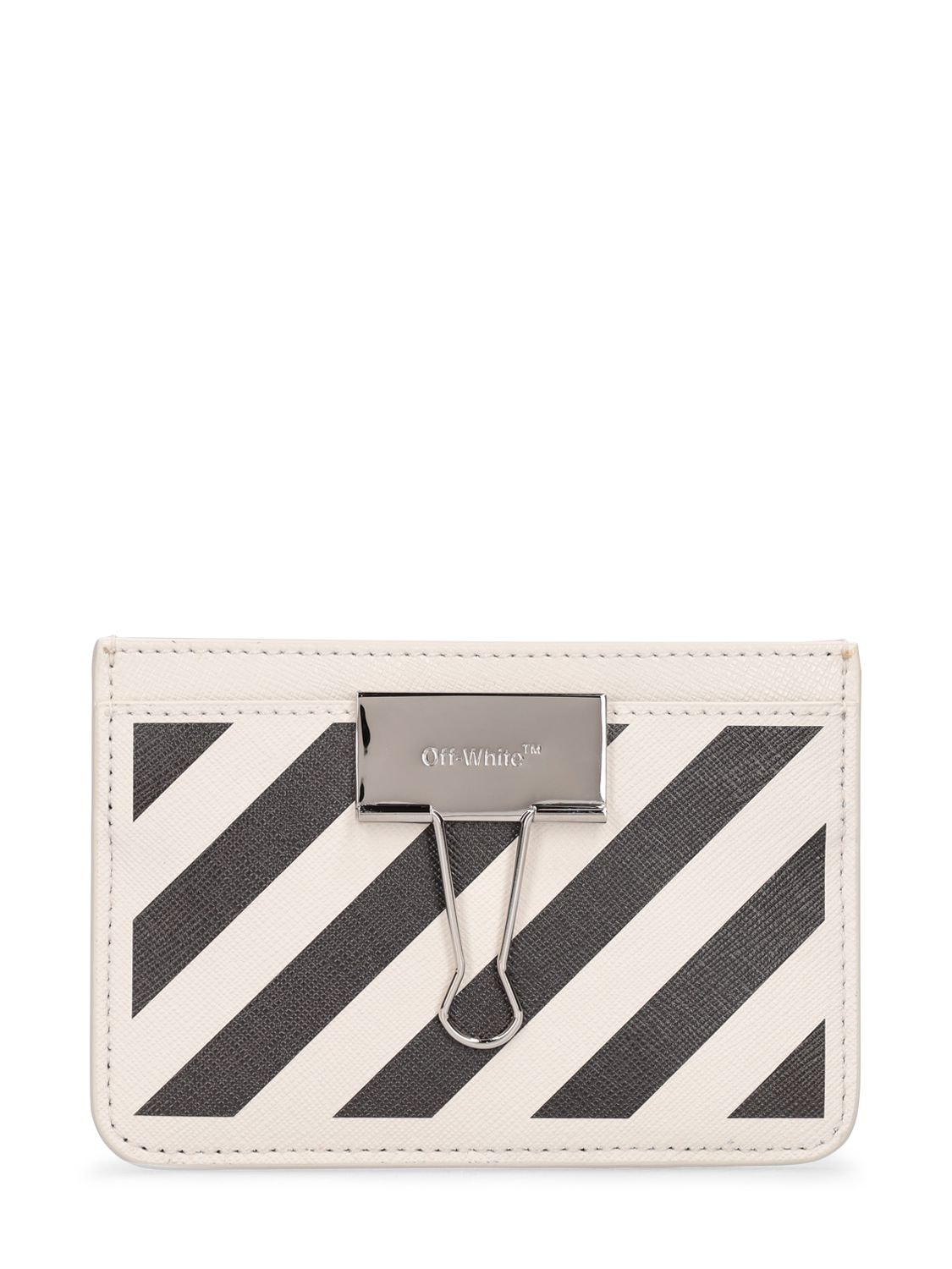 OFF-WHITE BINDER SIMPLE LEATHER CARD HOLDER