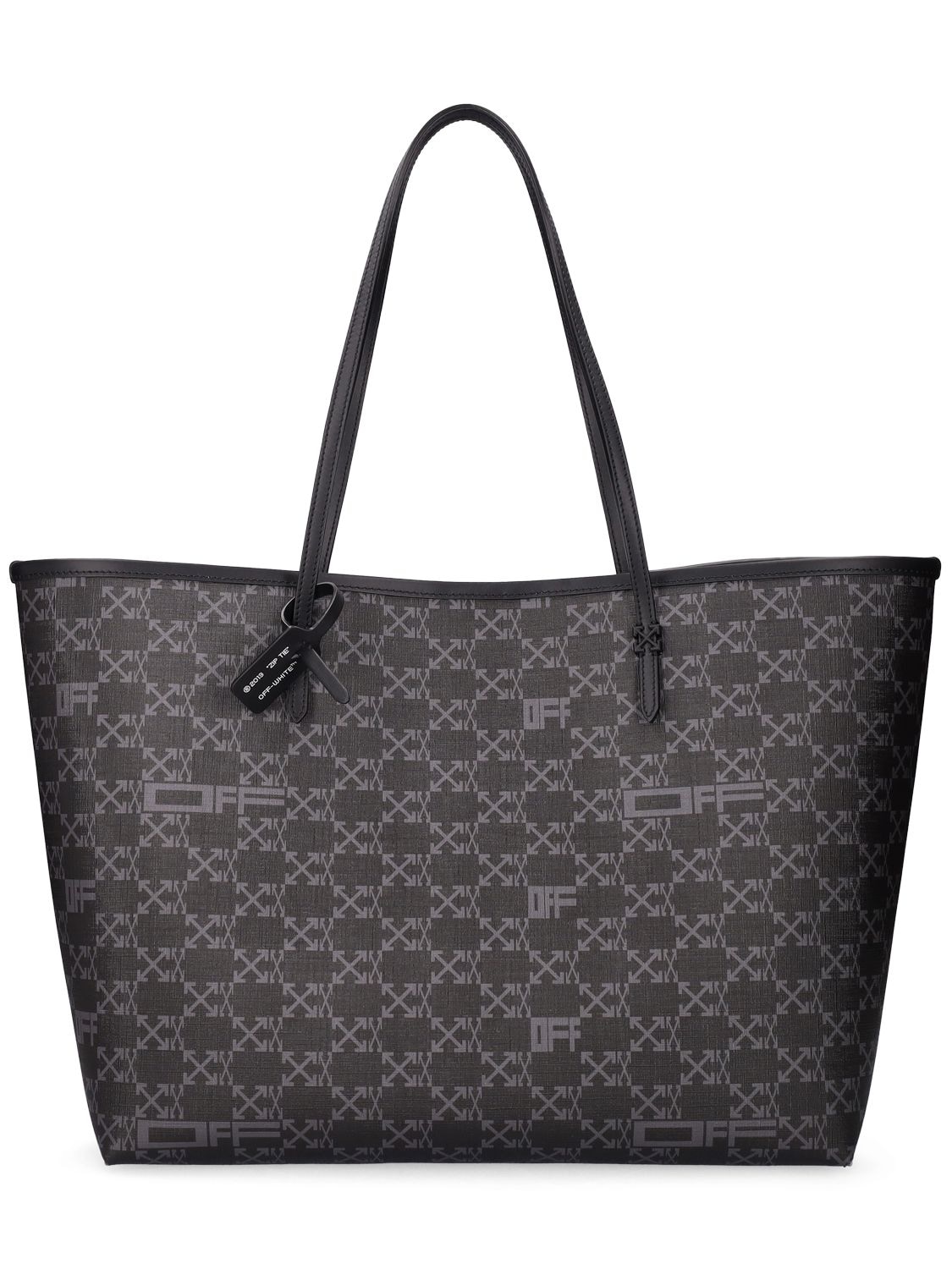 Off-white Day Off 40 All Over Monogram Tote Bag In Black,grey