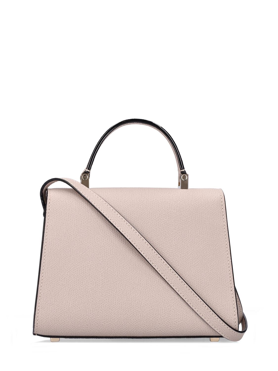 Shop Valextra Micro Iside Grained Leather Bag In Nude