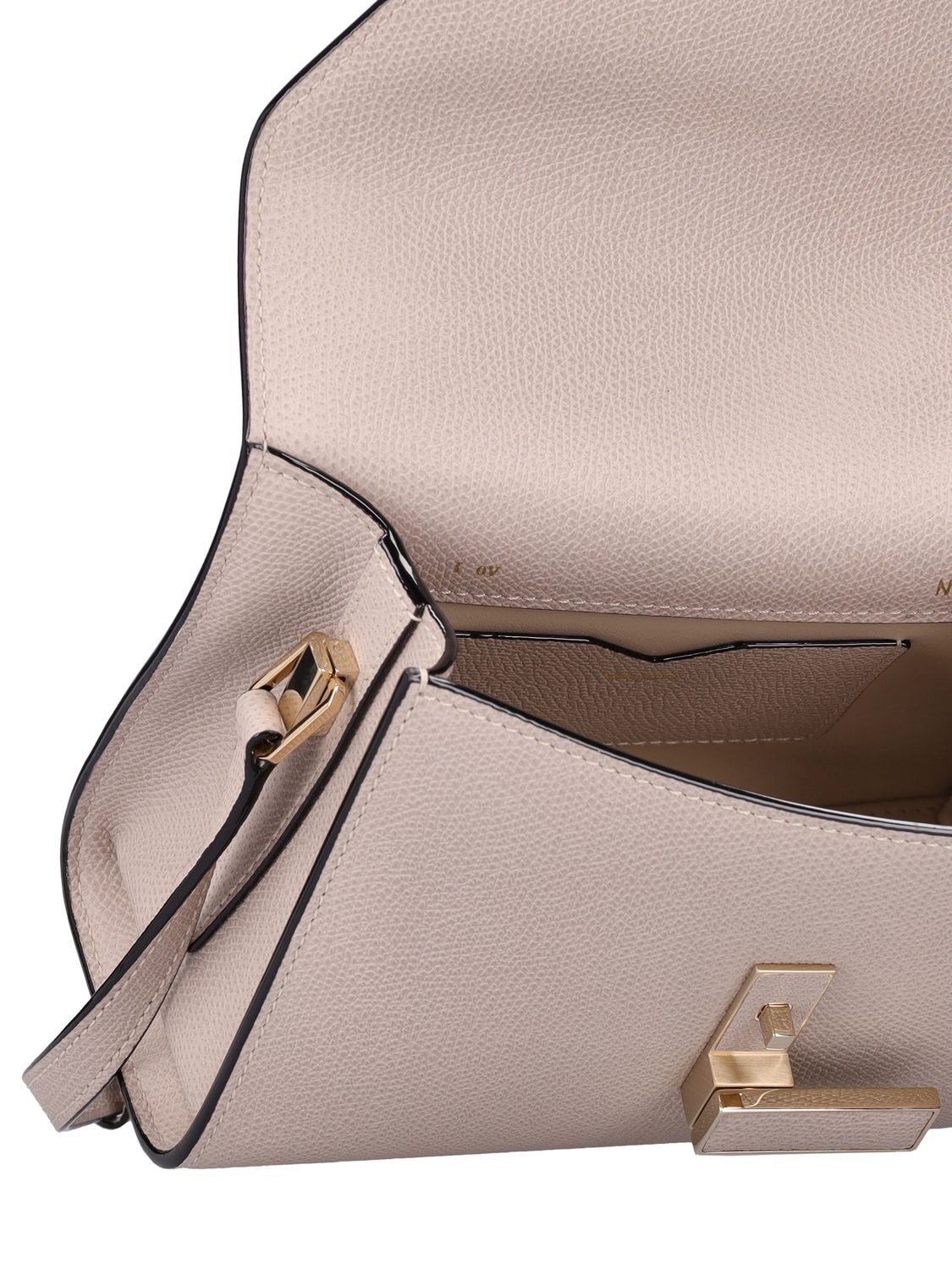 Shop Valextra Micro Iside Grained Leather Bag In Nude