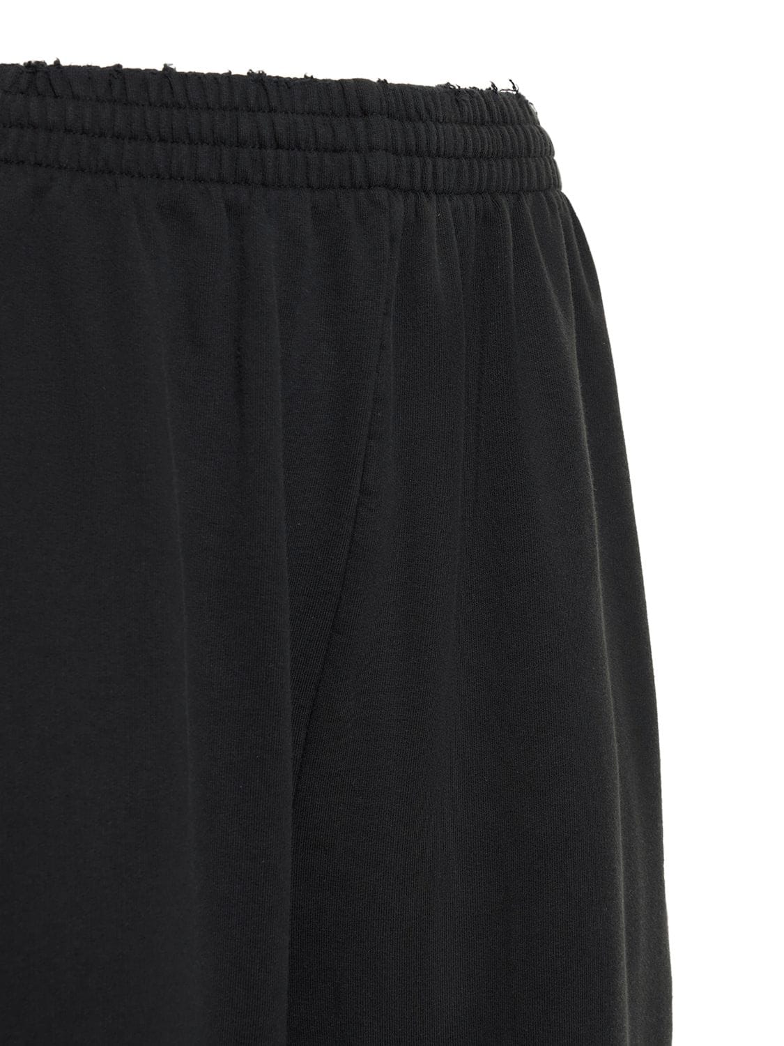 Shop Balenciaga Cotton Sweatpants In Washed Black