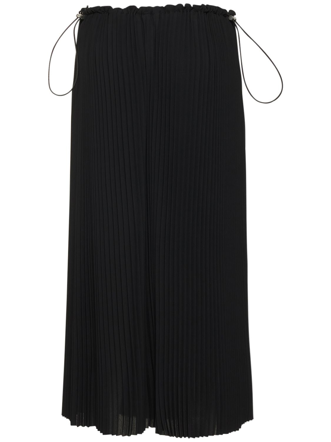 Shop Balenciaga Tube Pleated Drawstring Skirt In Black