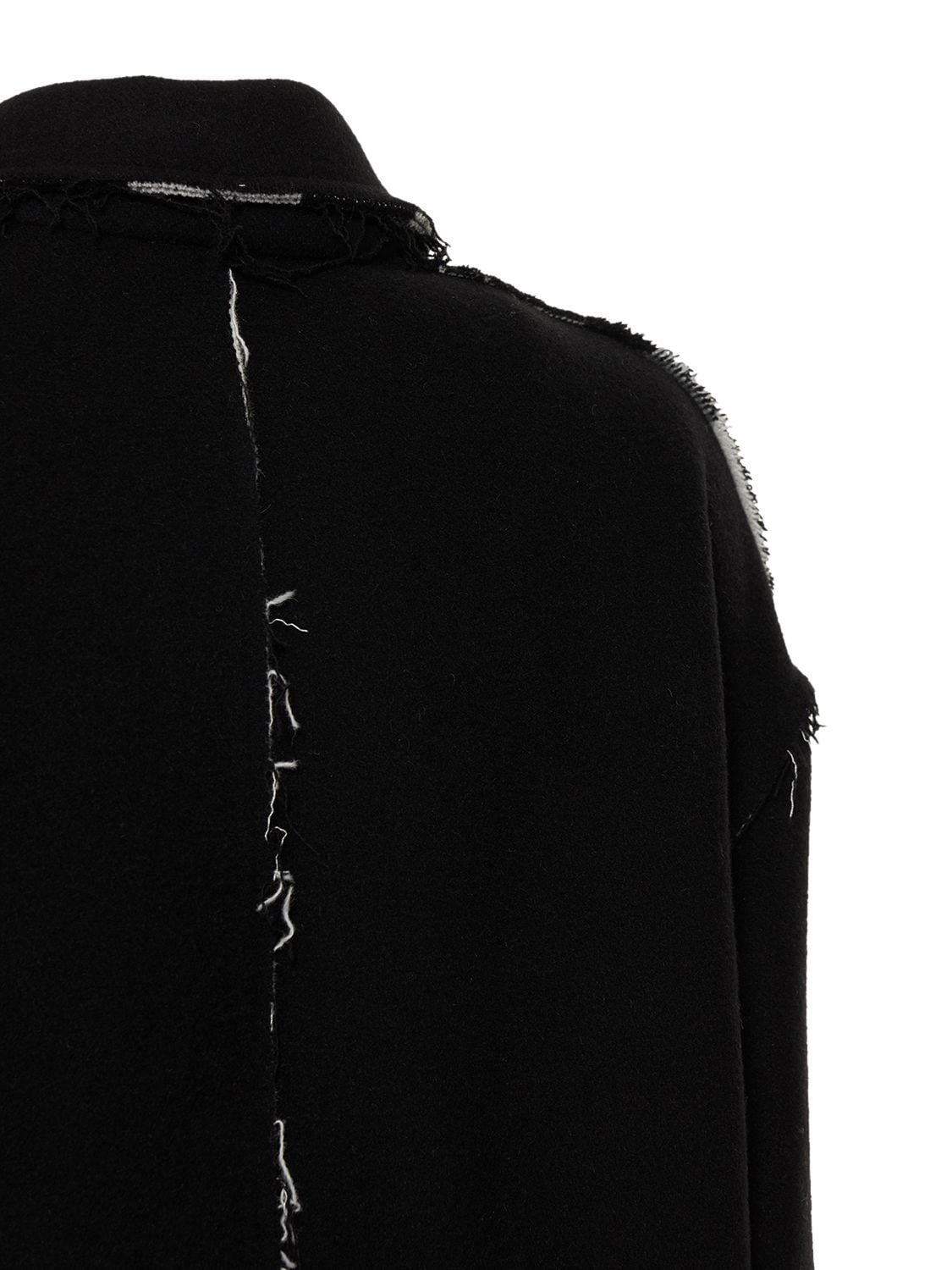 Shop Balenciaga Reversible Buffalo & Checked Coat In Black,white