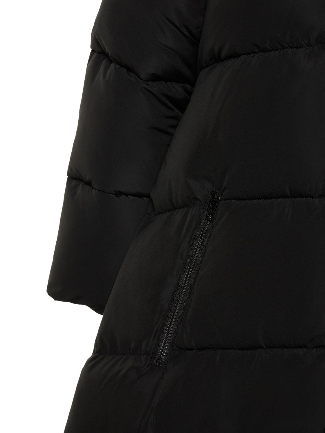 Shop Balenciaga Maxi Bow Puffer Jacket In Black