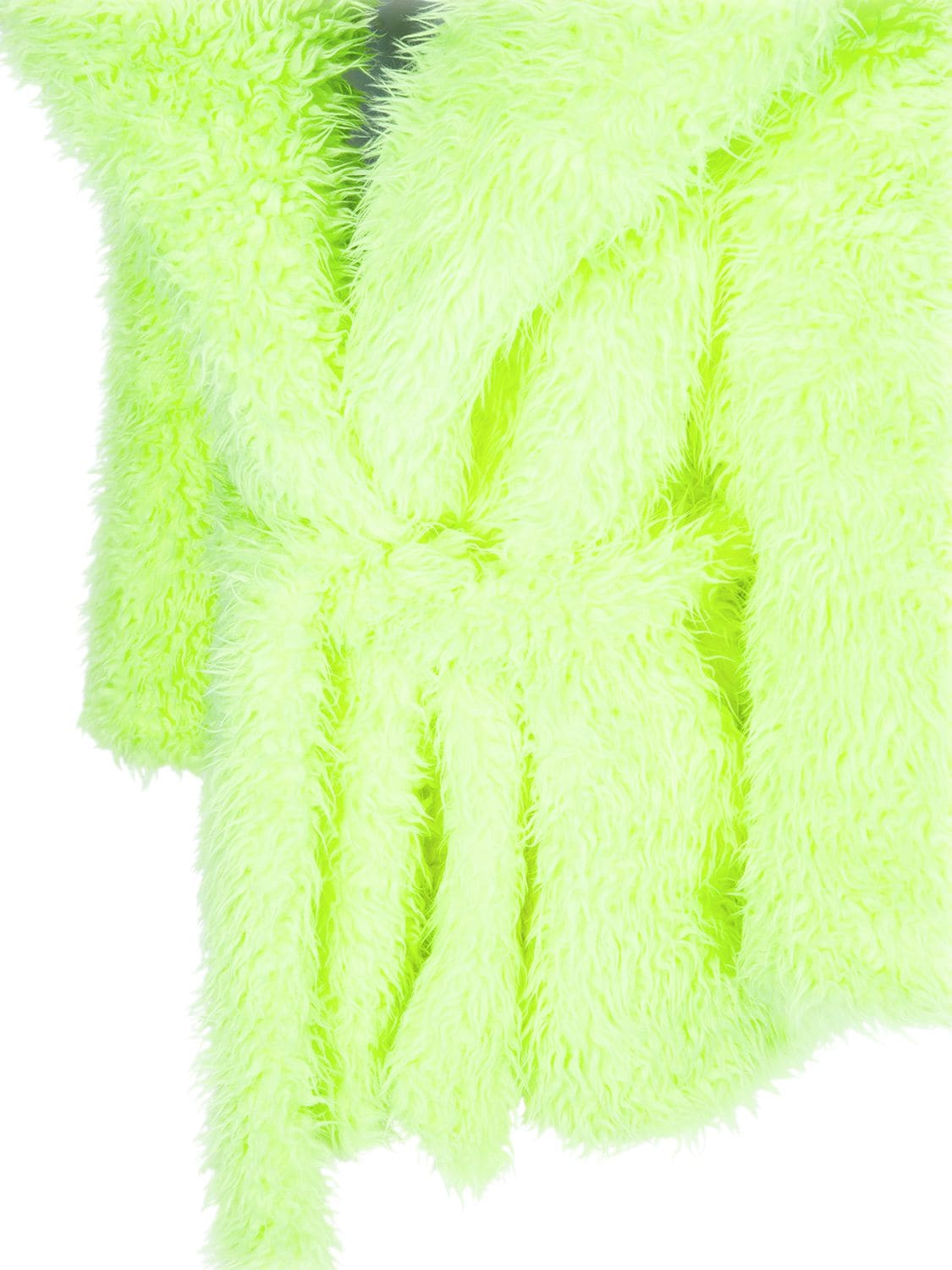 Shop Balenciaga Teddy Faux Fur Jacket In Fluo Yello
