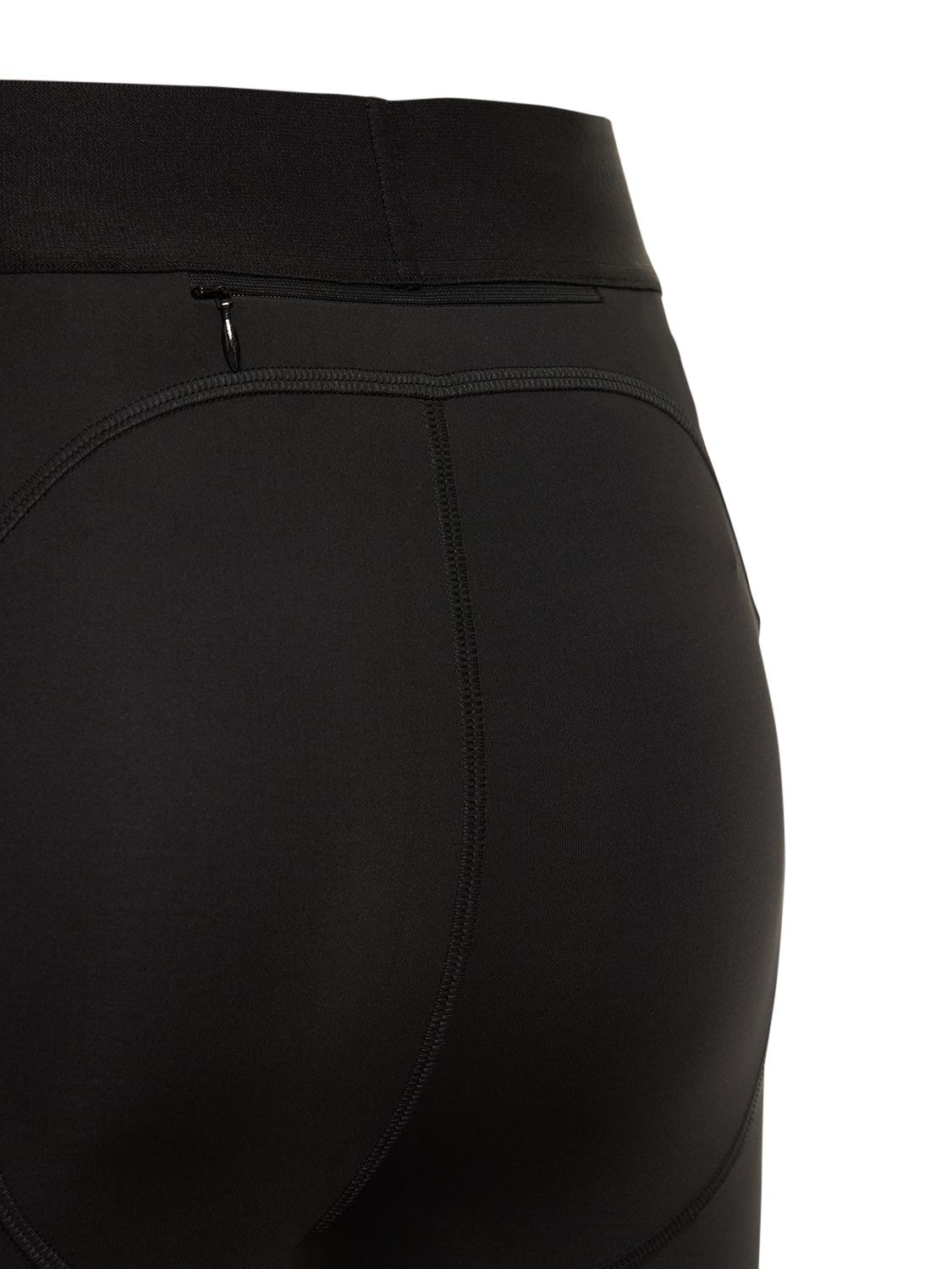 Intarsia Stretch Modal-blend Jersey Leggings In Black
