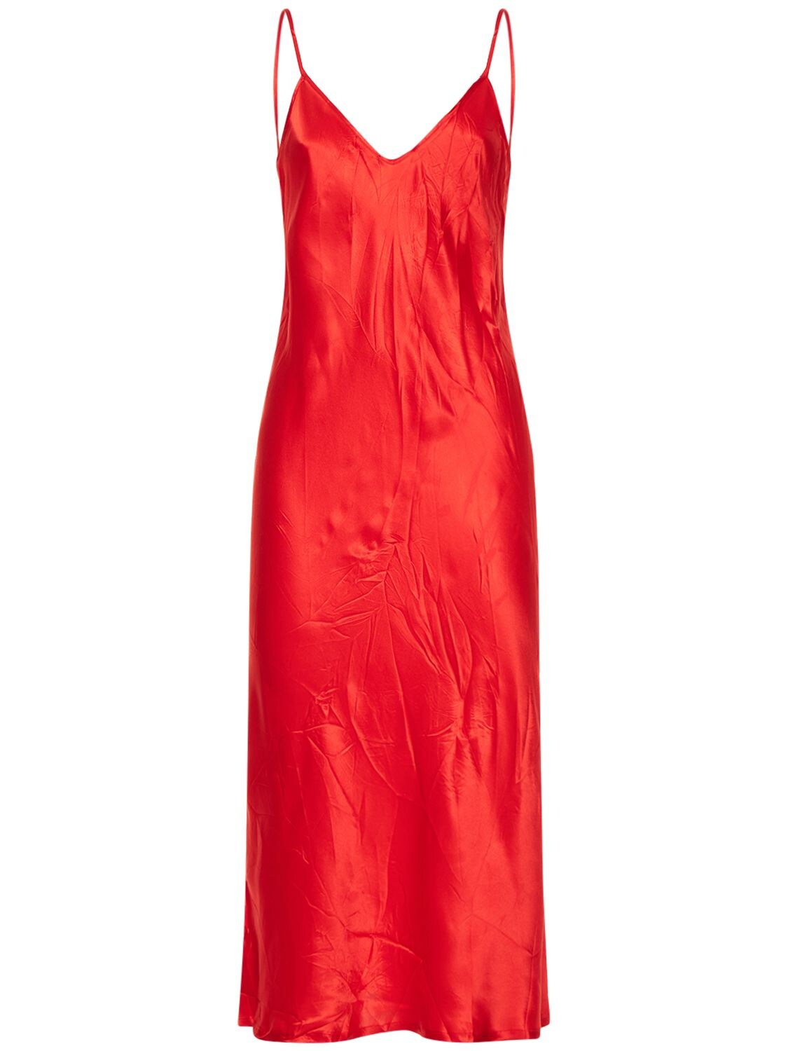Fluid Silk Satin Slip Dress – WOMEN > CLOTHING > DRESSES
