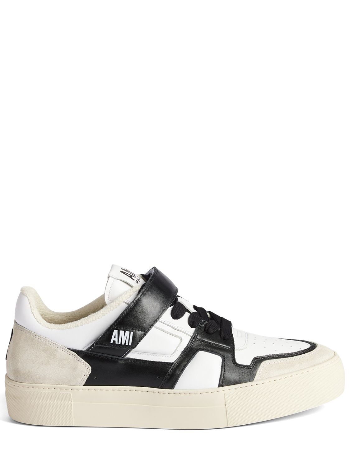 AMI PARIS Leather & Suede Sneakers