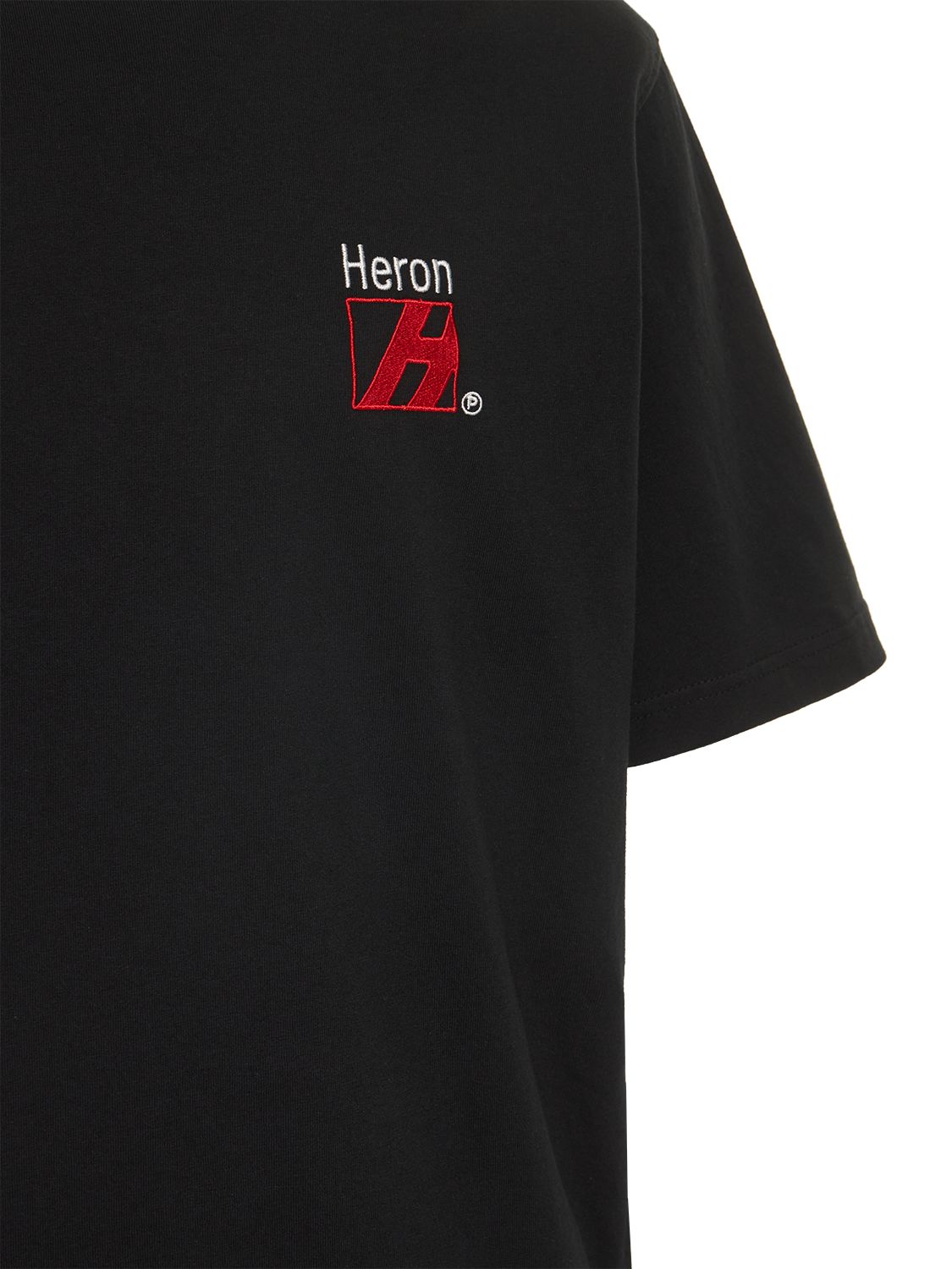 HERON PRESTON CENSORED HERON PRINT COTTON T-SHIRT