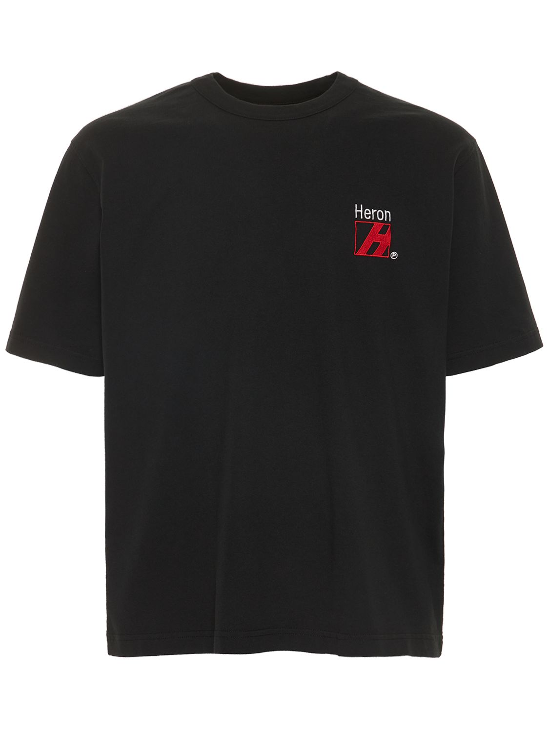 HERON PRESTON CENSORED HERON PRINT COTTON T-SHIRT