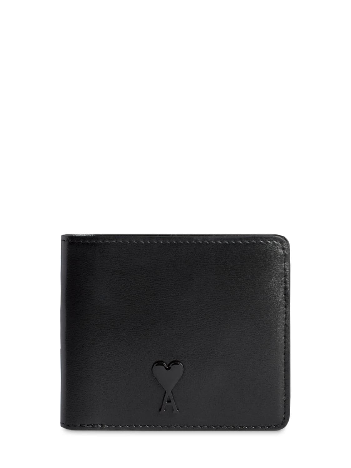 Ami Alexandre Mattiussi Palmellato Leather Billfold Wallet In Black