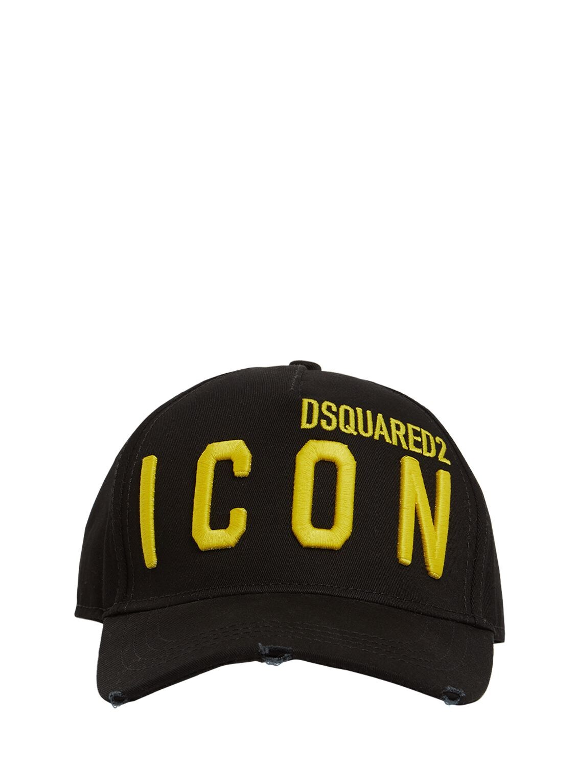 black and yellow icon hat