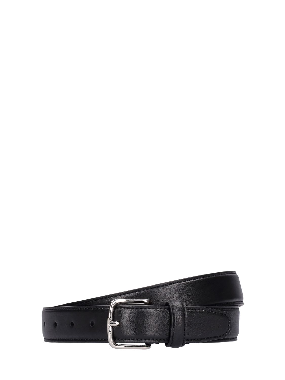 The Row Classic Leather Belt In Black