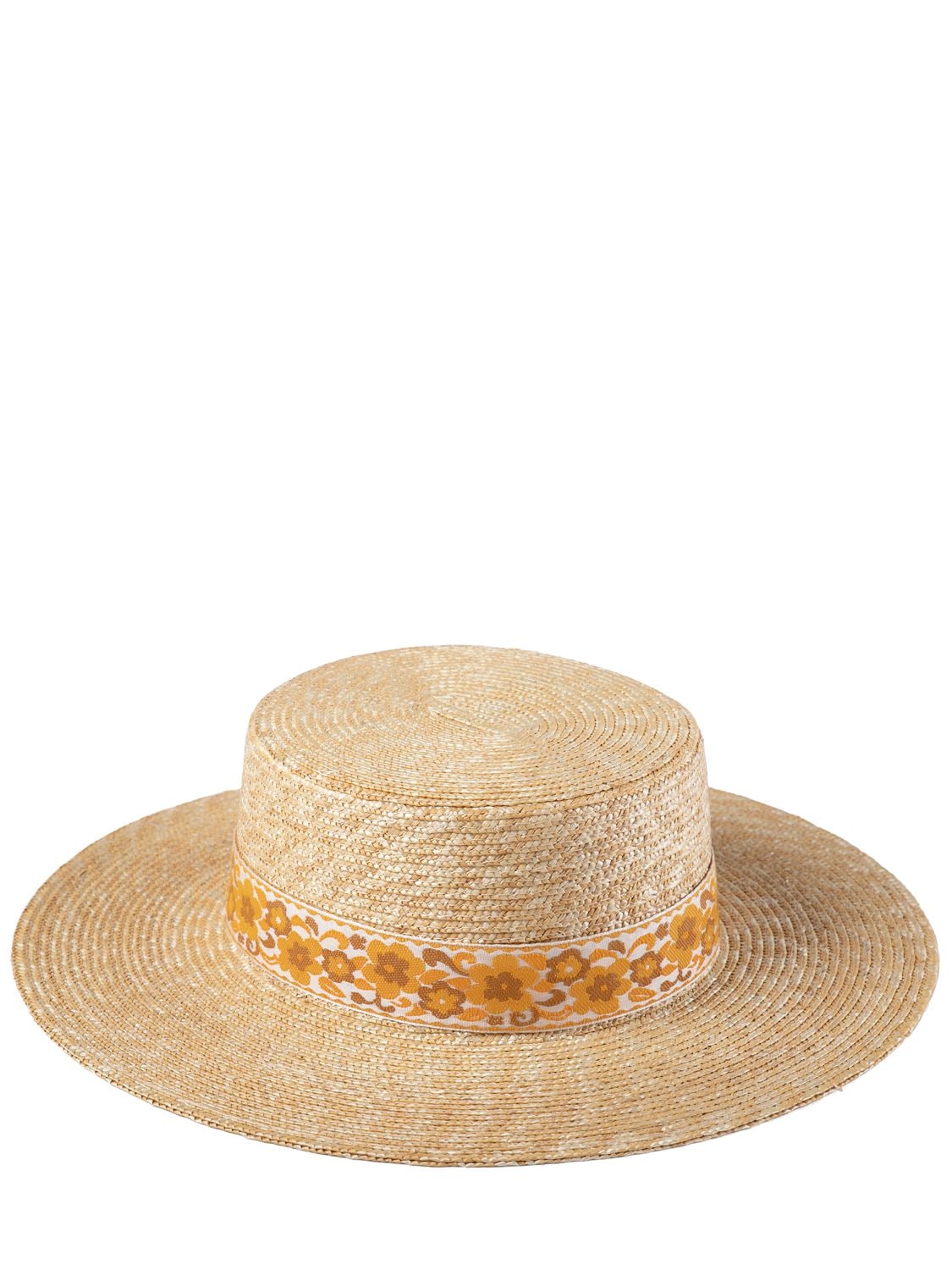 LACK OF COLOR Spencer Boater Retro Marigold Straw Hat