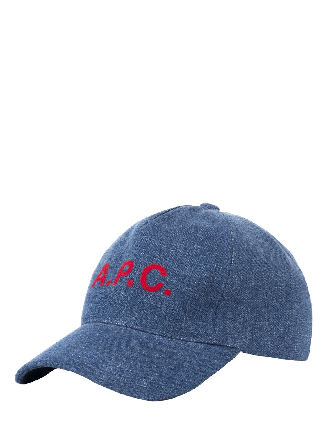 Apc Logo棉质牛仔棒球帽 In Washed Indigo