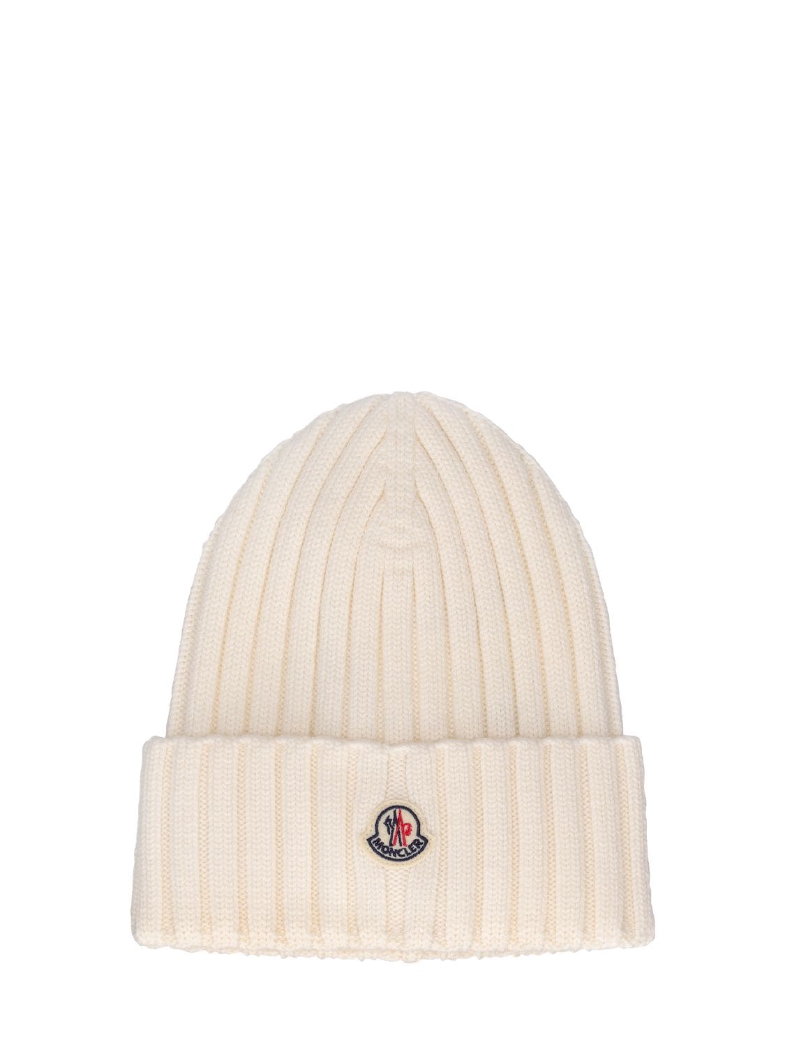 Moncler Knitted Wool Hat In White