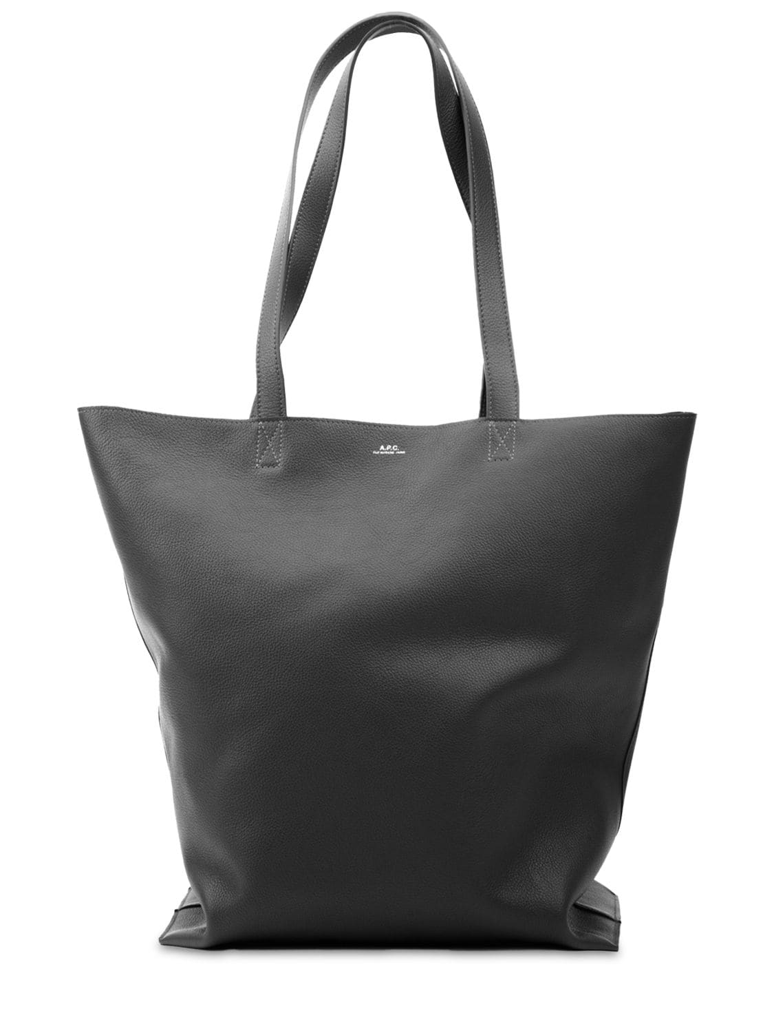 Apc Cabas Maiko Leather Tote Bag In Black