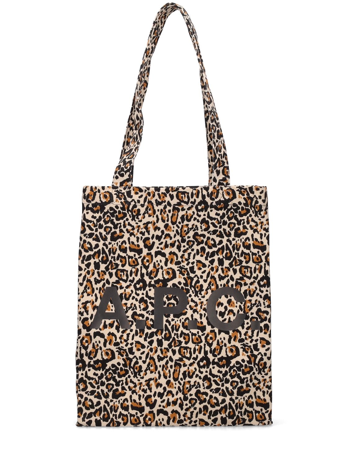 A.P.C. Lou Leopard Printed Cotton Tote Bag