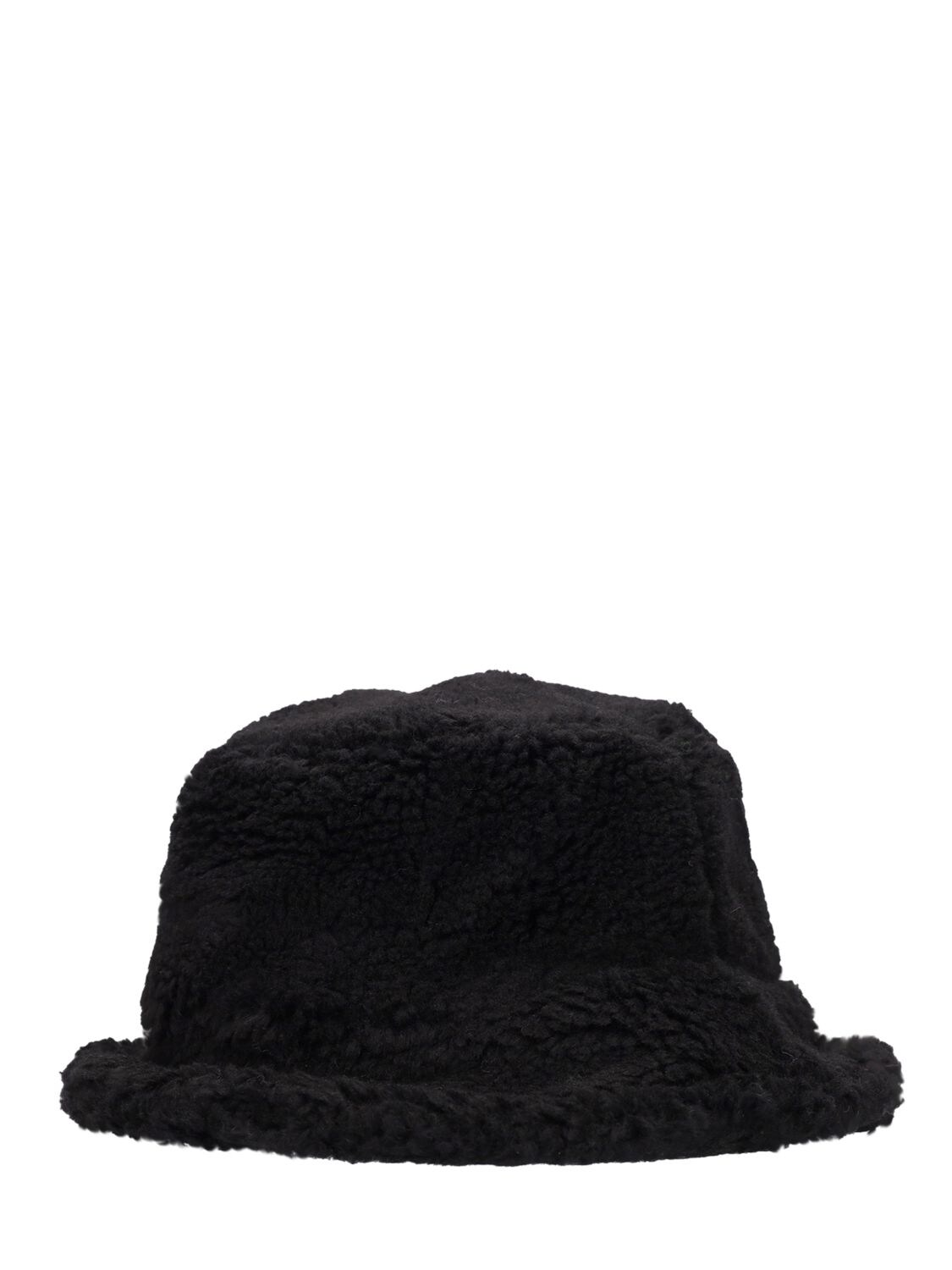 Shop Stand Studio Wera Faux Fur Bucket Hat In Black