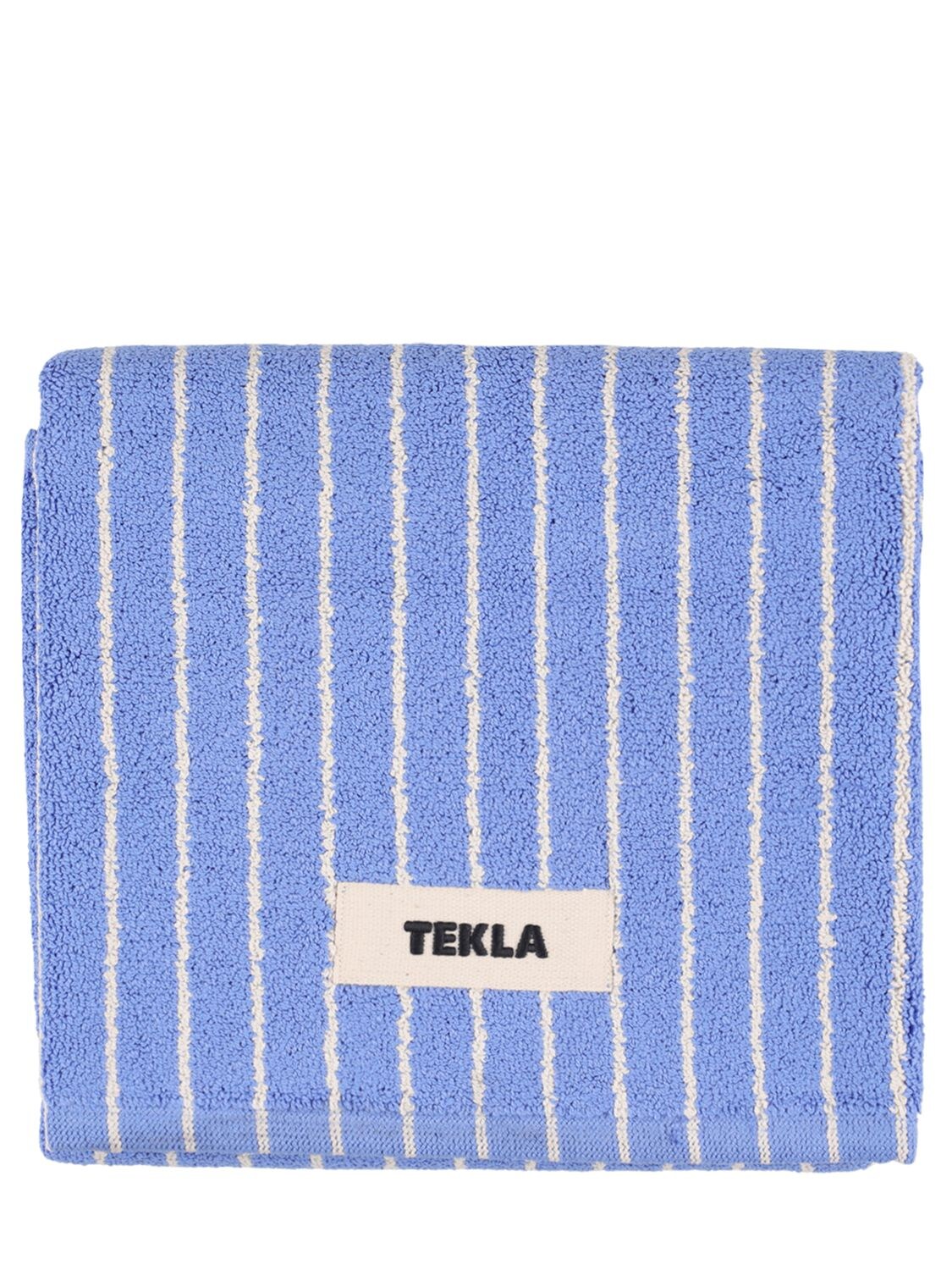 Tekla Clear Blue Stripes Bath Mat