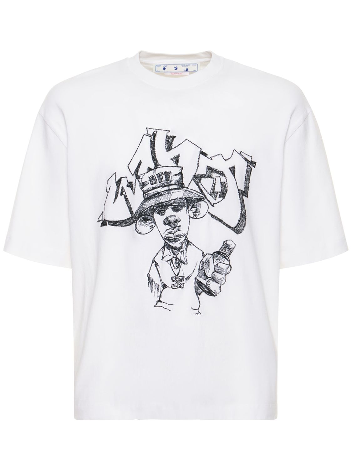 OFF-WHITE GRAFF FREEST刺绣棉质T恤