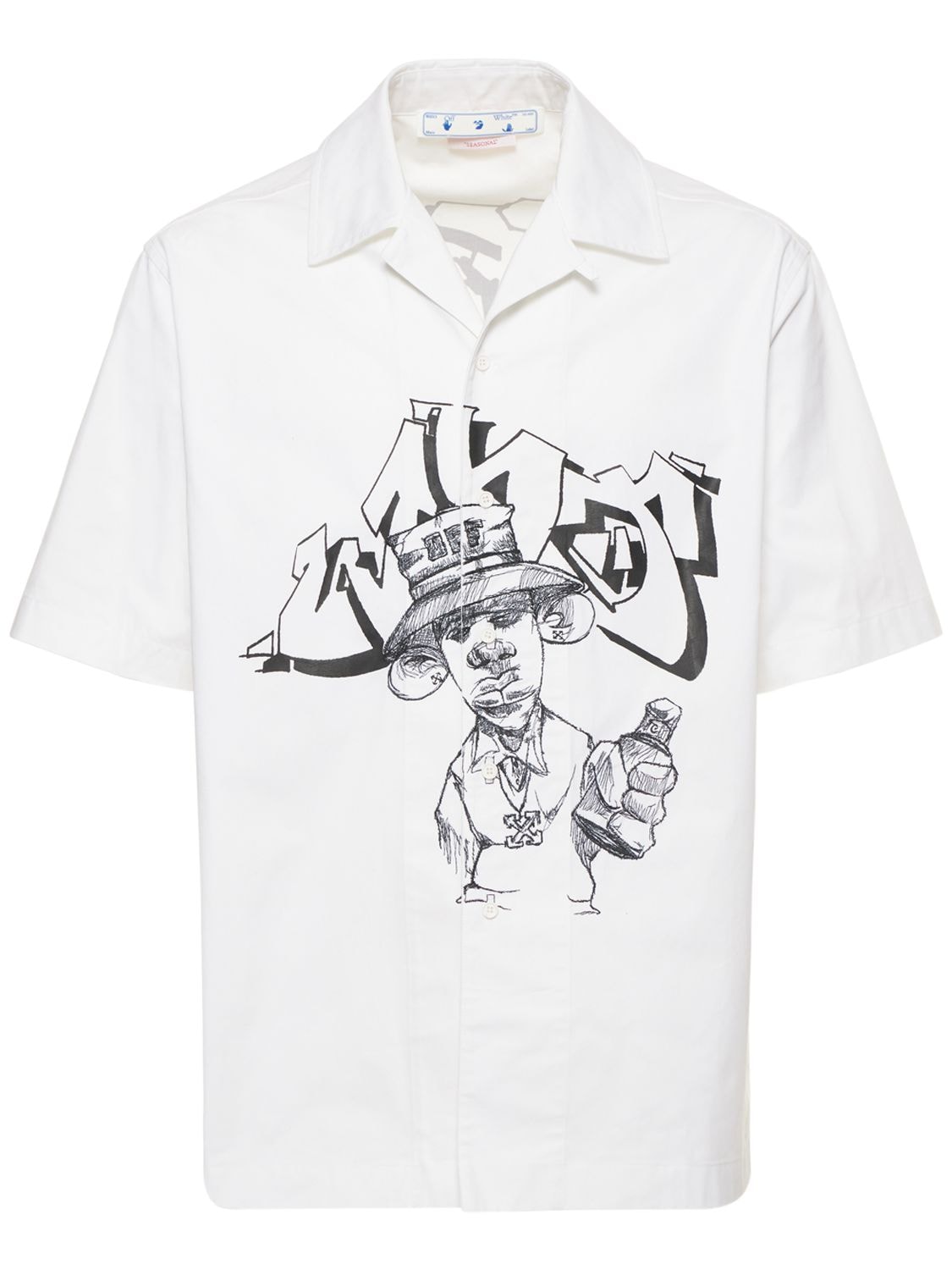 Shirts Off-White - Graffiti Freest Holidat shirt - OMGA196F22FAB0010210