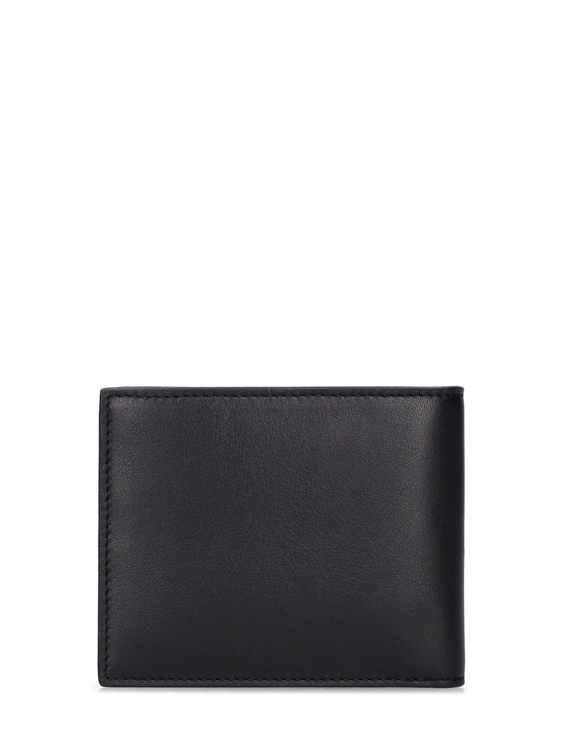 Shop Off-white For Money Leather Billfold Wallet In Black,white