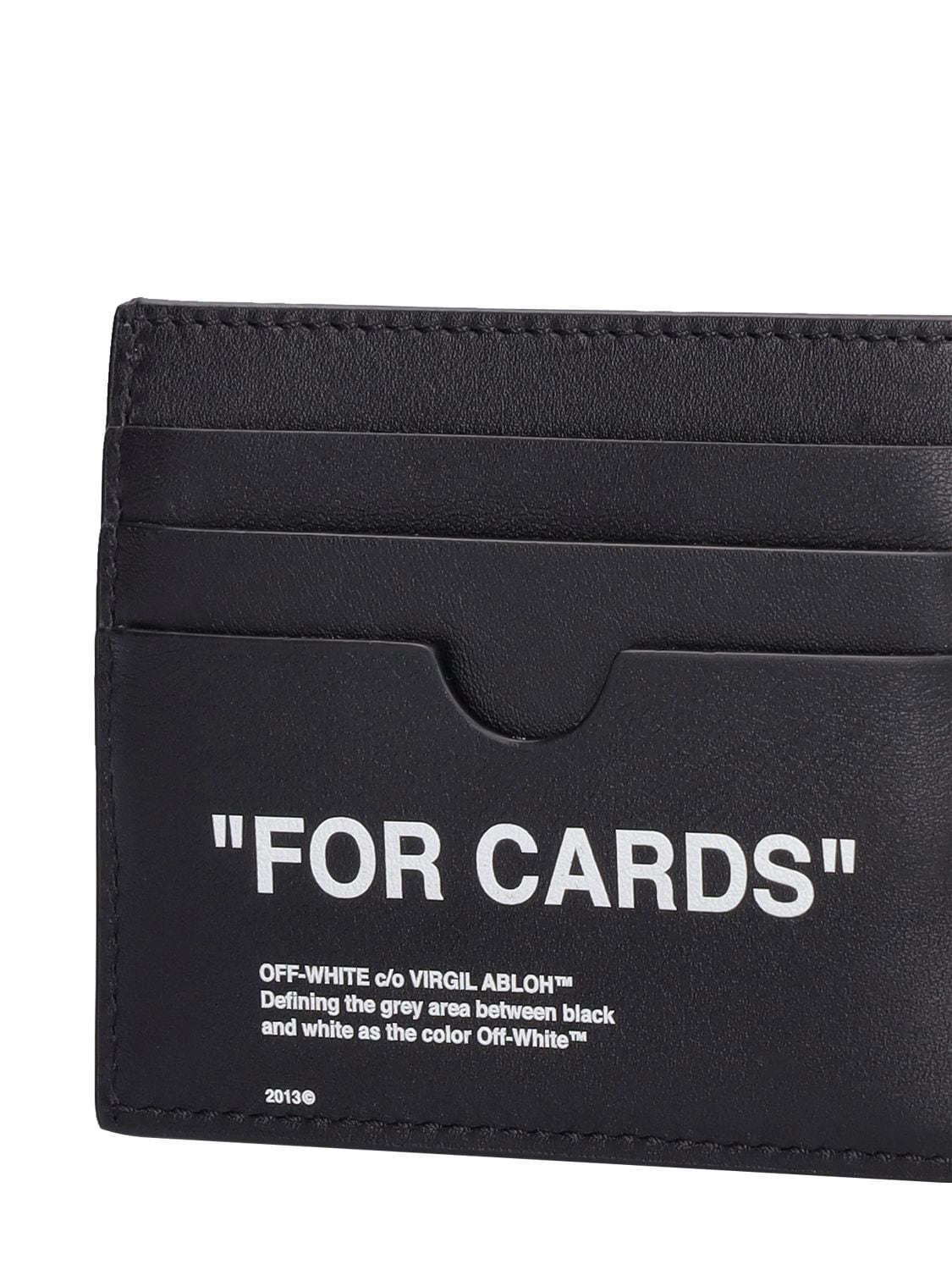 Shop Off-white For Cards Leather Card Holder In Black,white