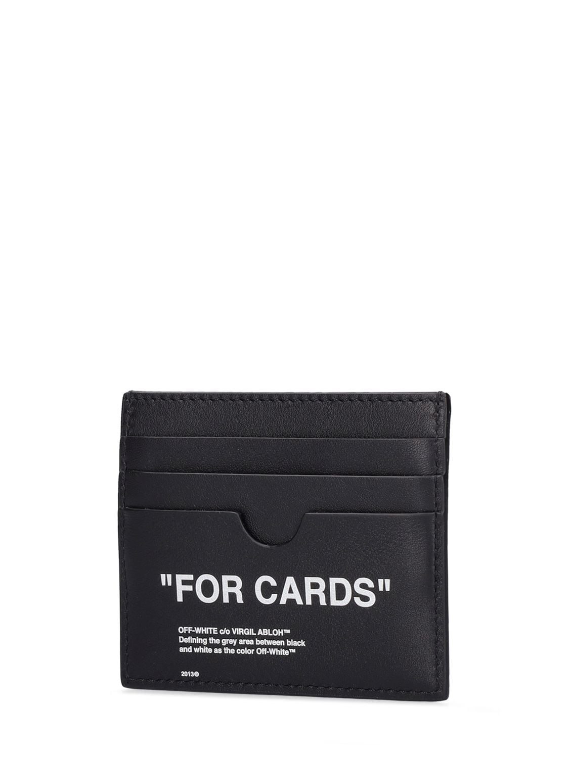 Shop Off-white For Cards Leather Card Holder In Black,white