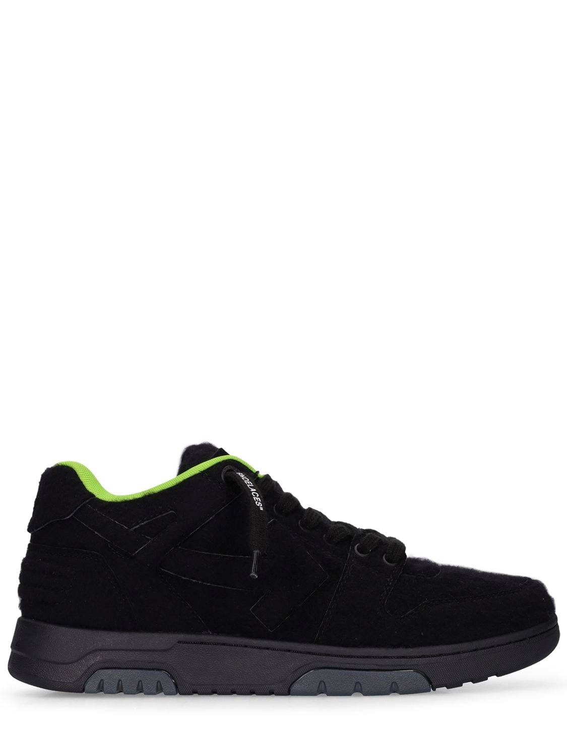Off-White Out Of Office Black Wool Sneakers New