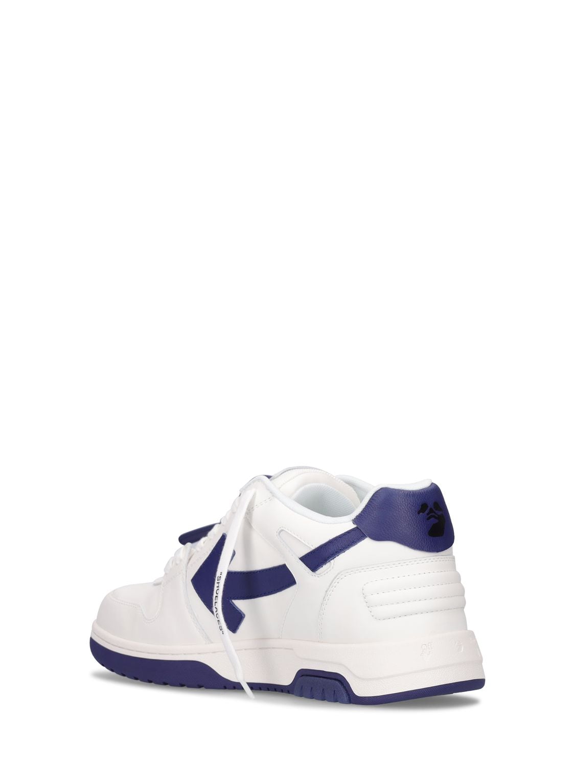 Shop Off-white Out Of Office Leather Low Top Sneakers In 화이트,블루