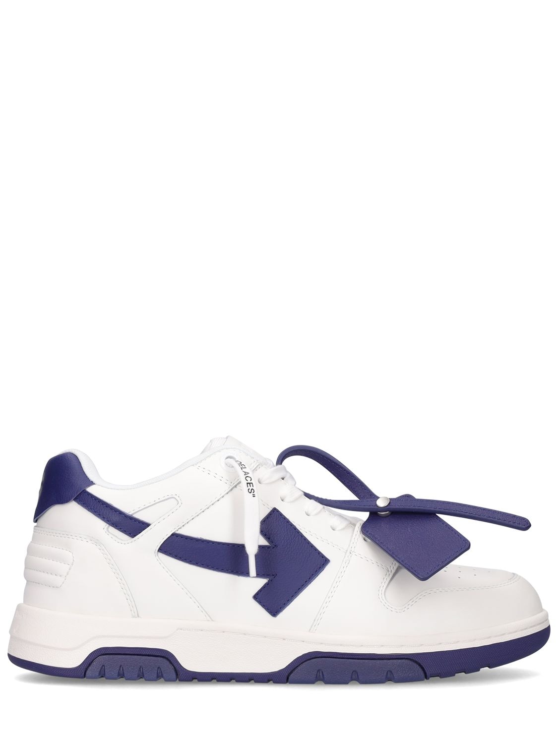 Off-white Out Of Office Leather Low Top Sneakers In 화이트,블루