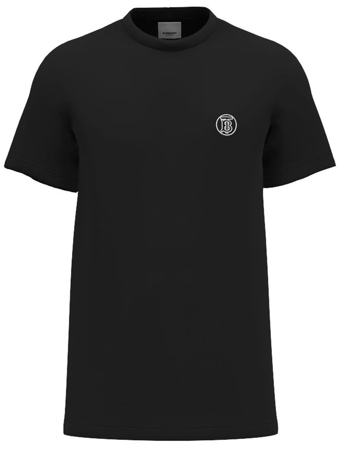 Shop Burberry Parker Tb Logo Cotton Jersey T-shirt In Black