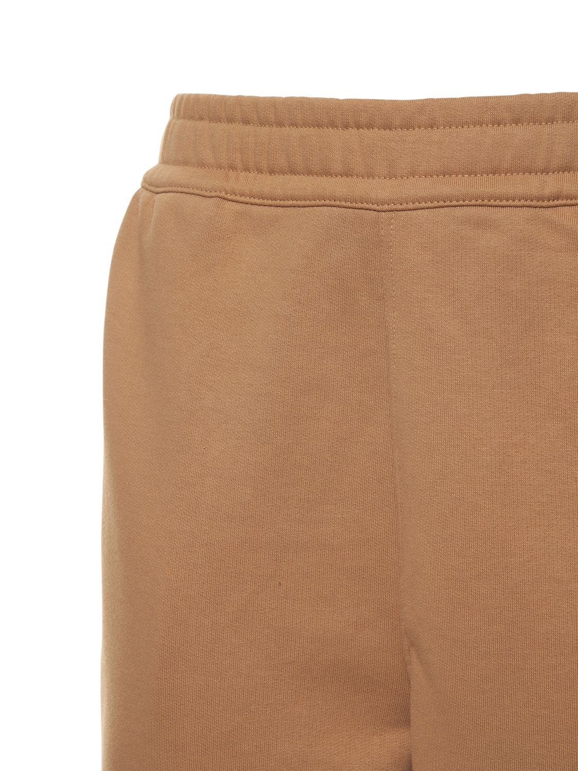 Shop Burberry Raphael Logo Cotton Jersey Sweat Shorts In Camel