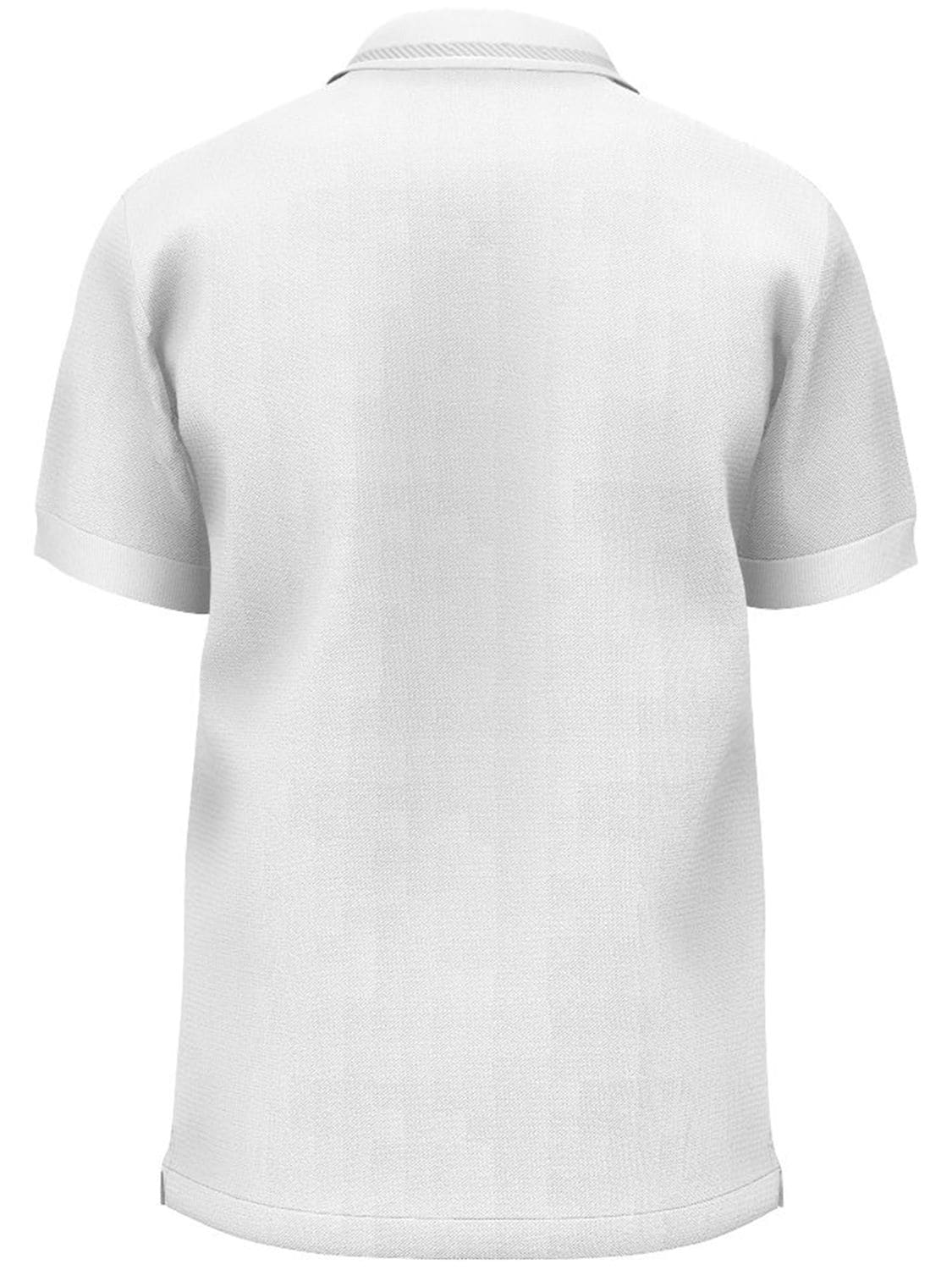 Shop Burberry Eddie Embroidered Cotton Polo In White