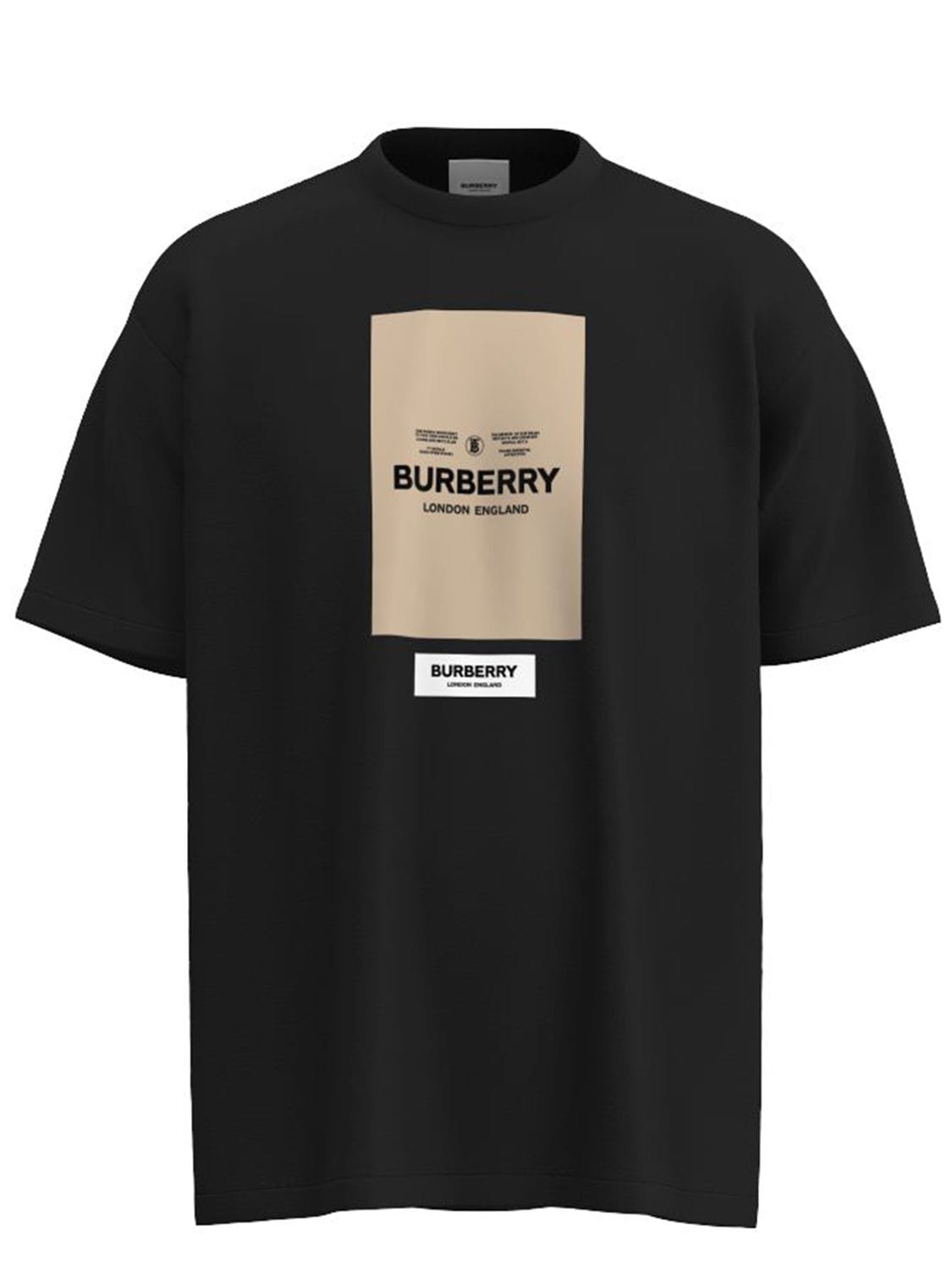 BURBERRY PRINTED LOGO TAG COTTON JERSEY T-SHIRT