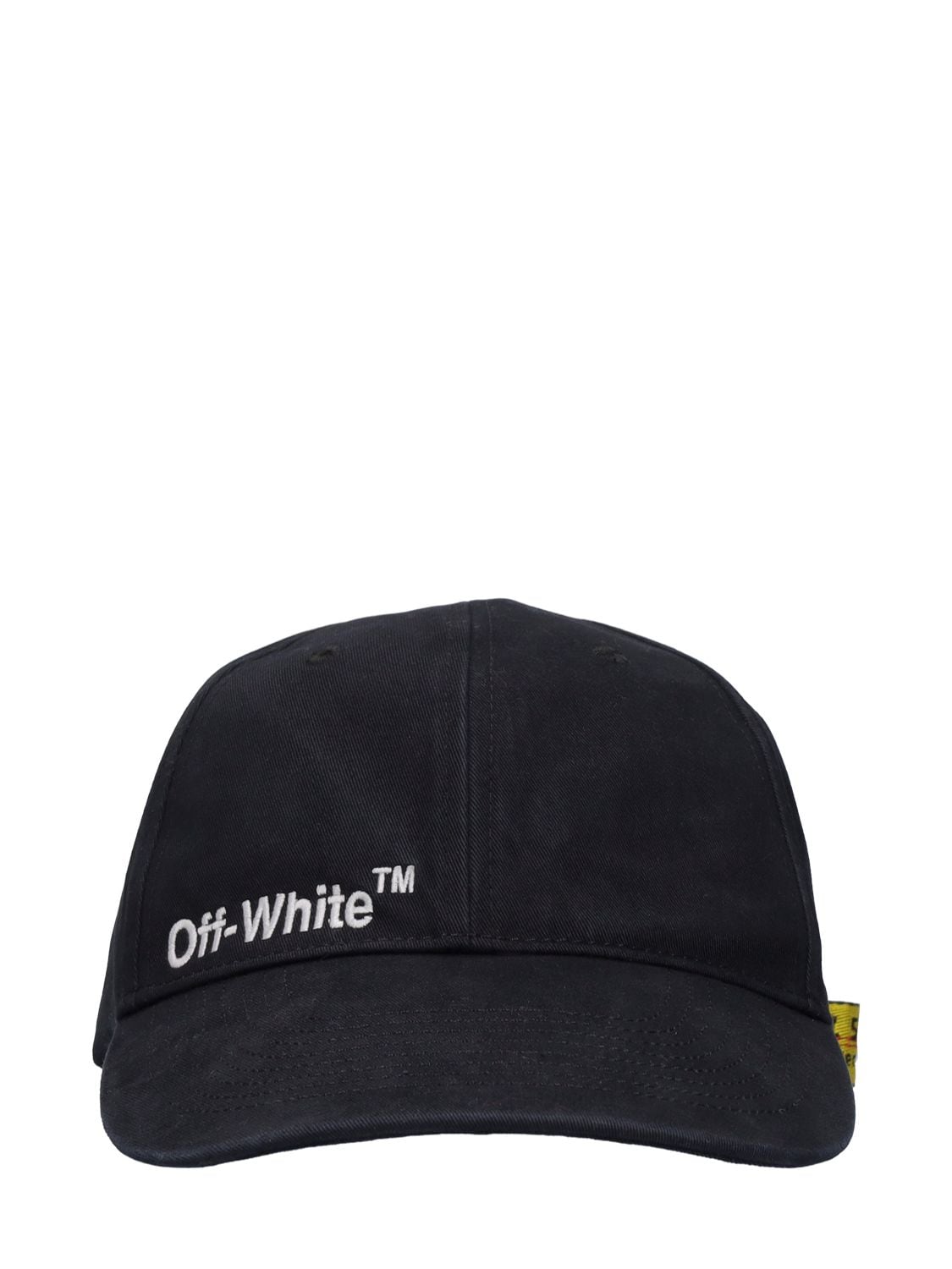 Off-white Helvet Indust Cotton Baseball Cap In Black | ModeSens