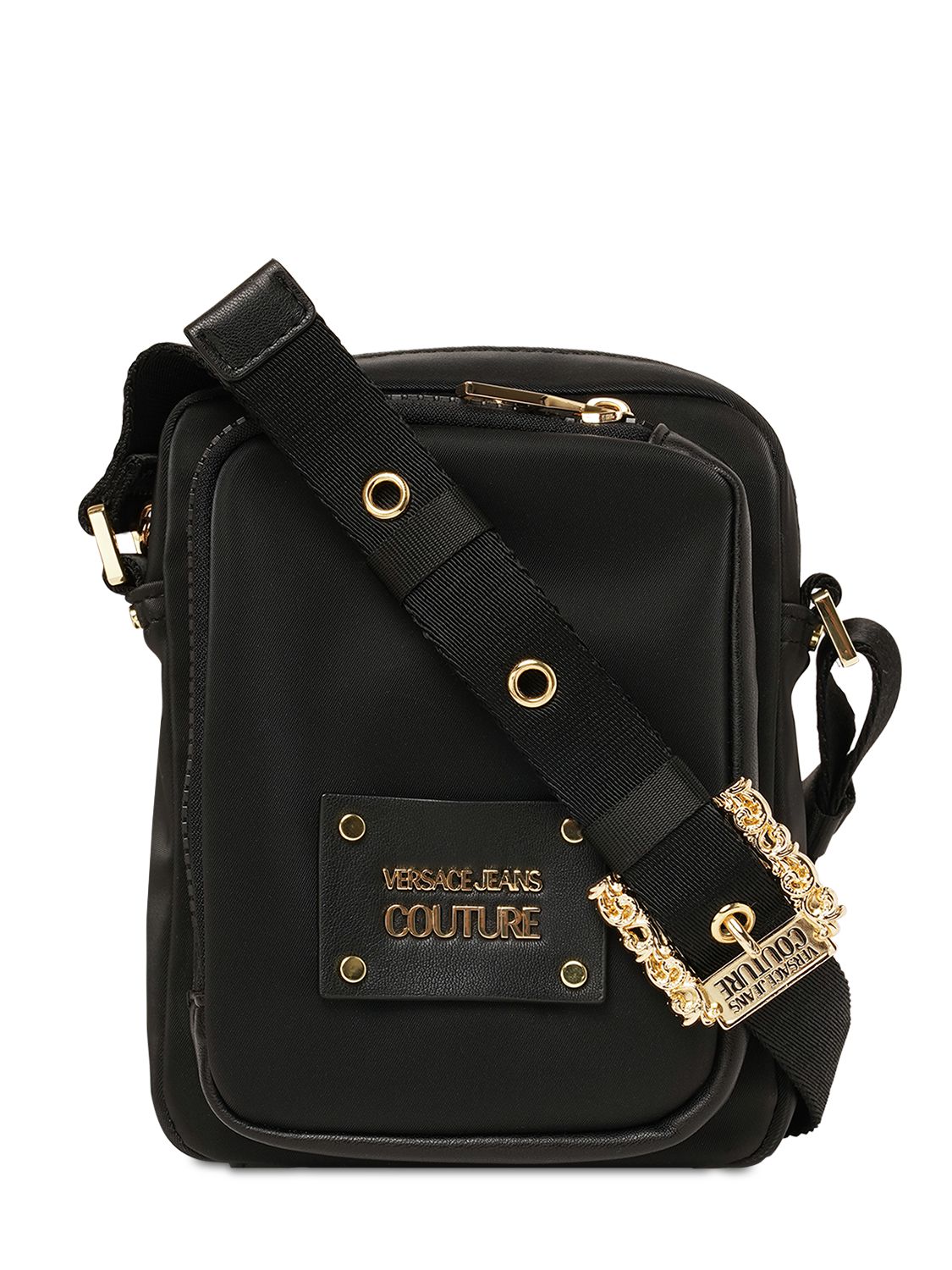 Versace Jeans Couture Range Couture Nylon Crossbody Bag In Black ModeSens