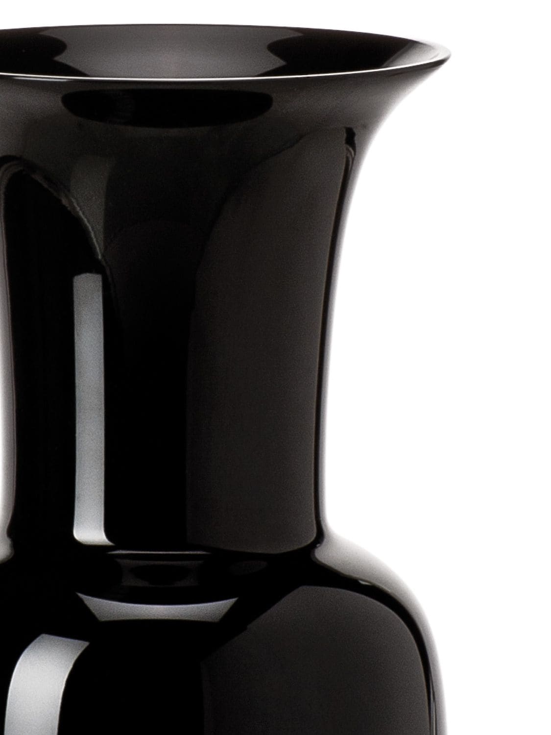 Shop Venini Opalino Vase In Black